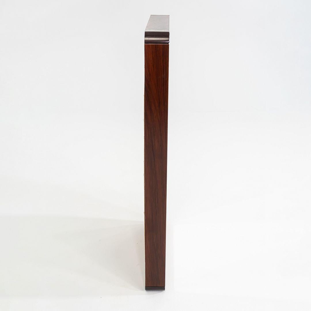 1970s Danish Modern Rosewood Mirror with Rounded Edges 27.5x51