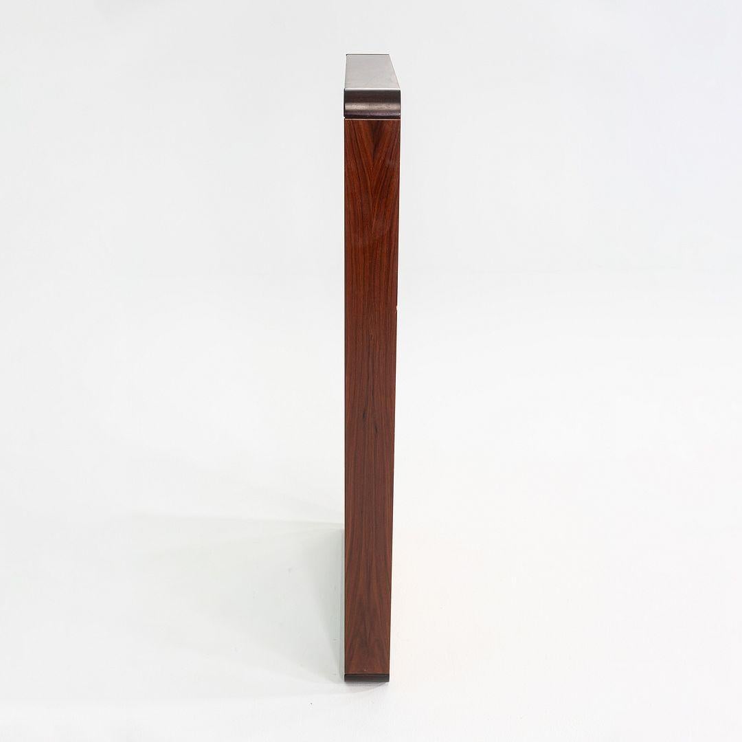 1970s Danish Modern Rosewood Mirror with Rounded Edges 27.5x51