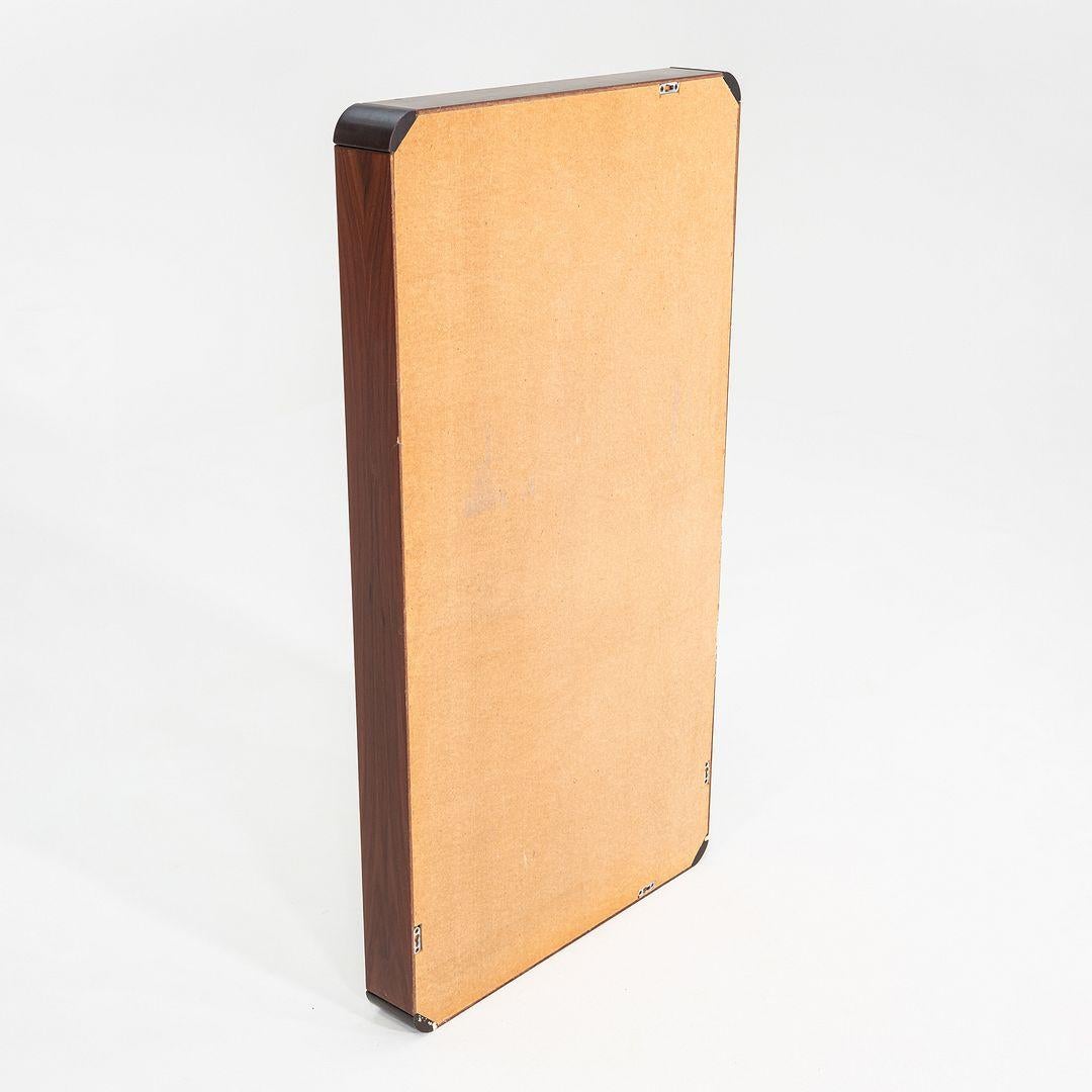 1970s Danish Modern Rosewood Mirror with Rounded Edges 27.5x51