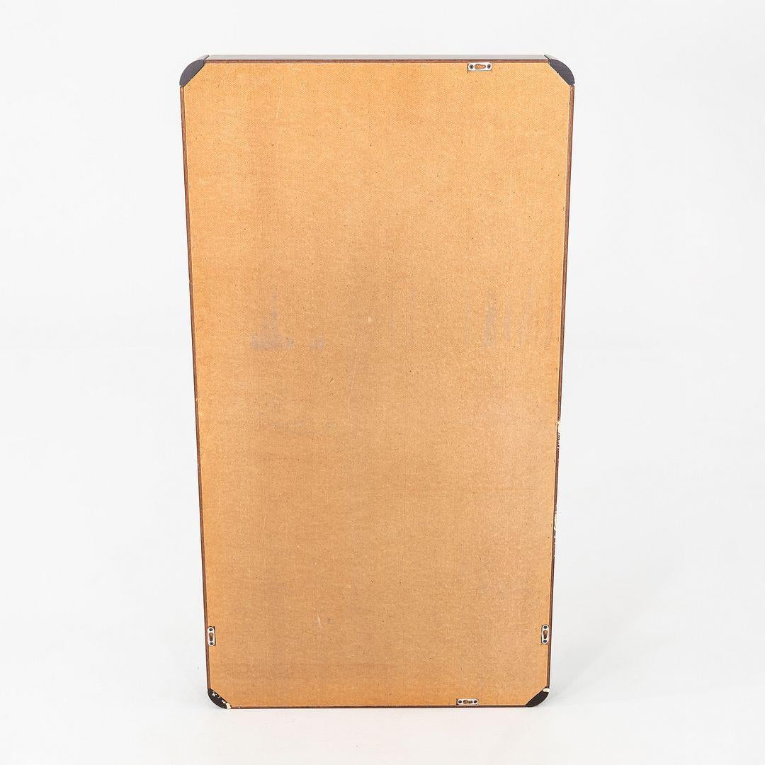 1970s Danish Modern Rosewood Mirror with Rounded Edges 27.5x51