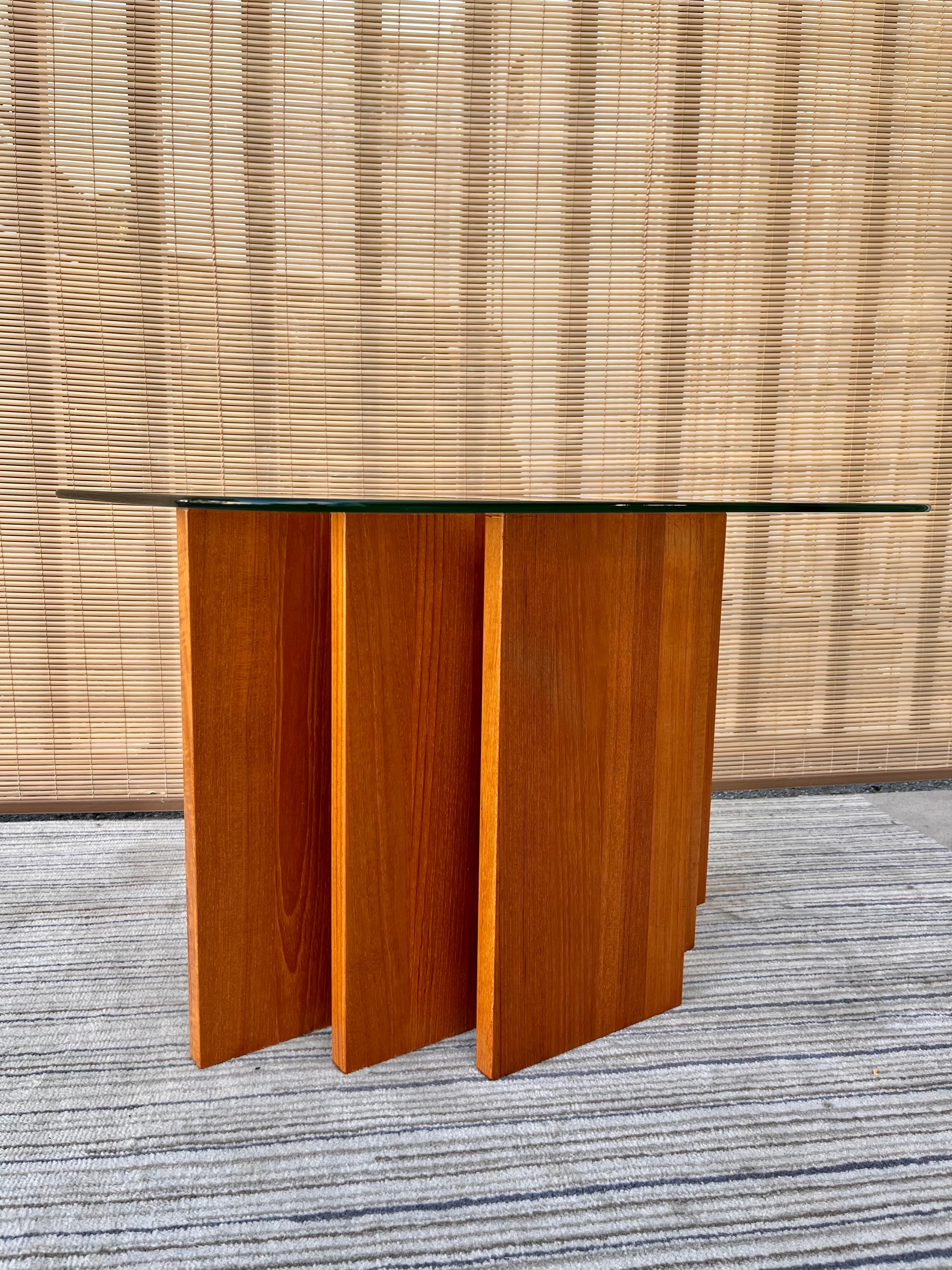 Beveled 1970s Danish Modern Side / End Table in the Gustav Gaarde for Trekanten Style