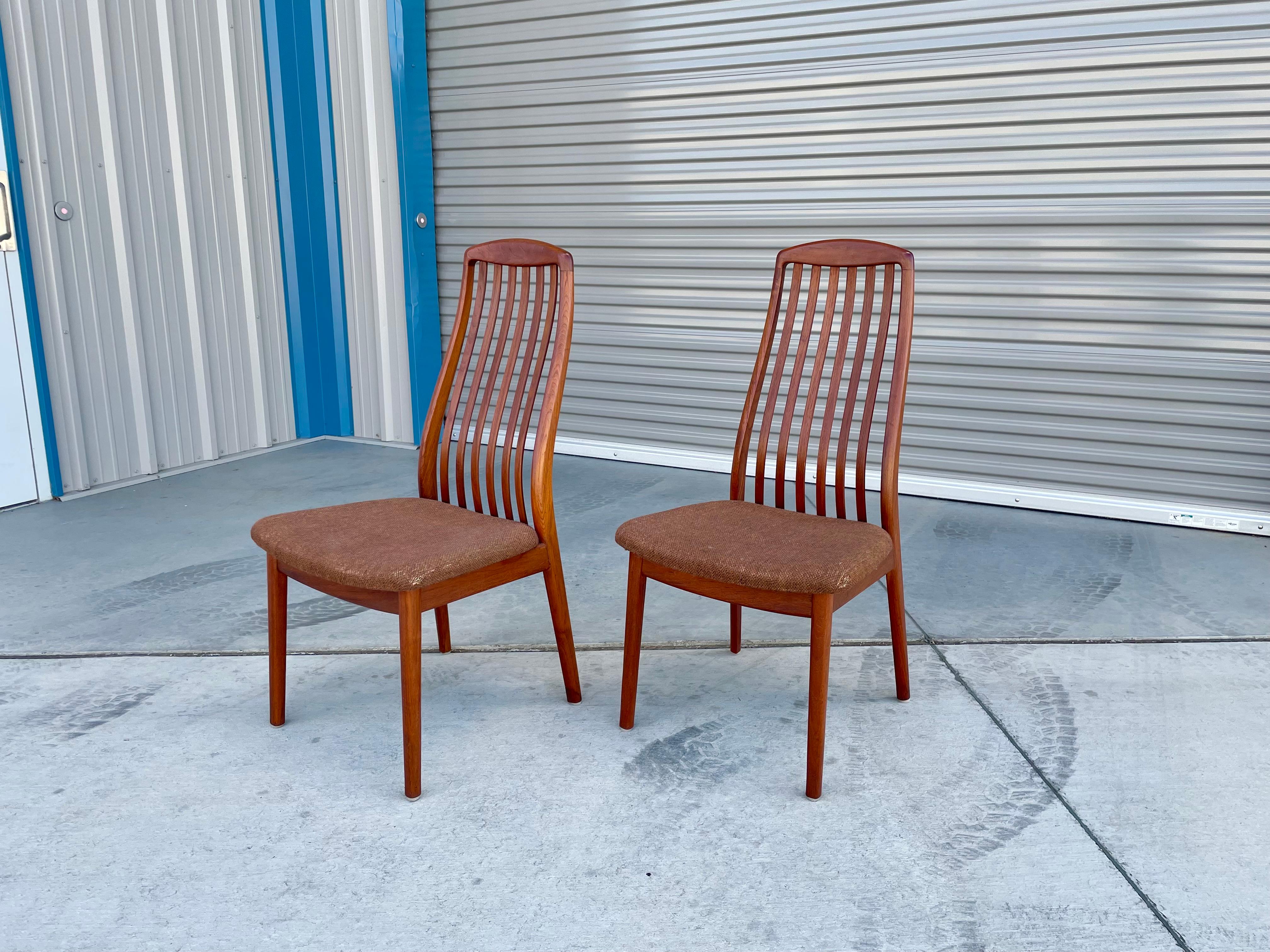 Late 20th Century 1970s Danish Modern Teak Dining Chairs by Preben-Schou - Set of 4 For Sale