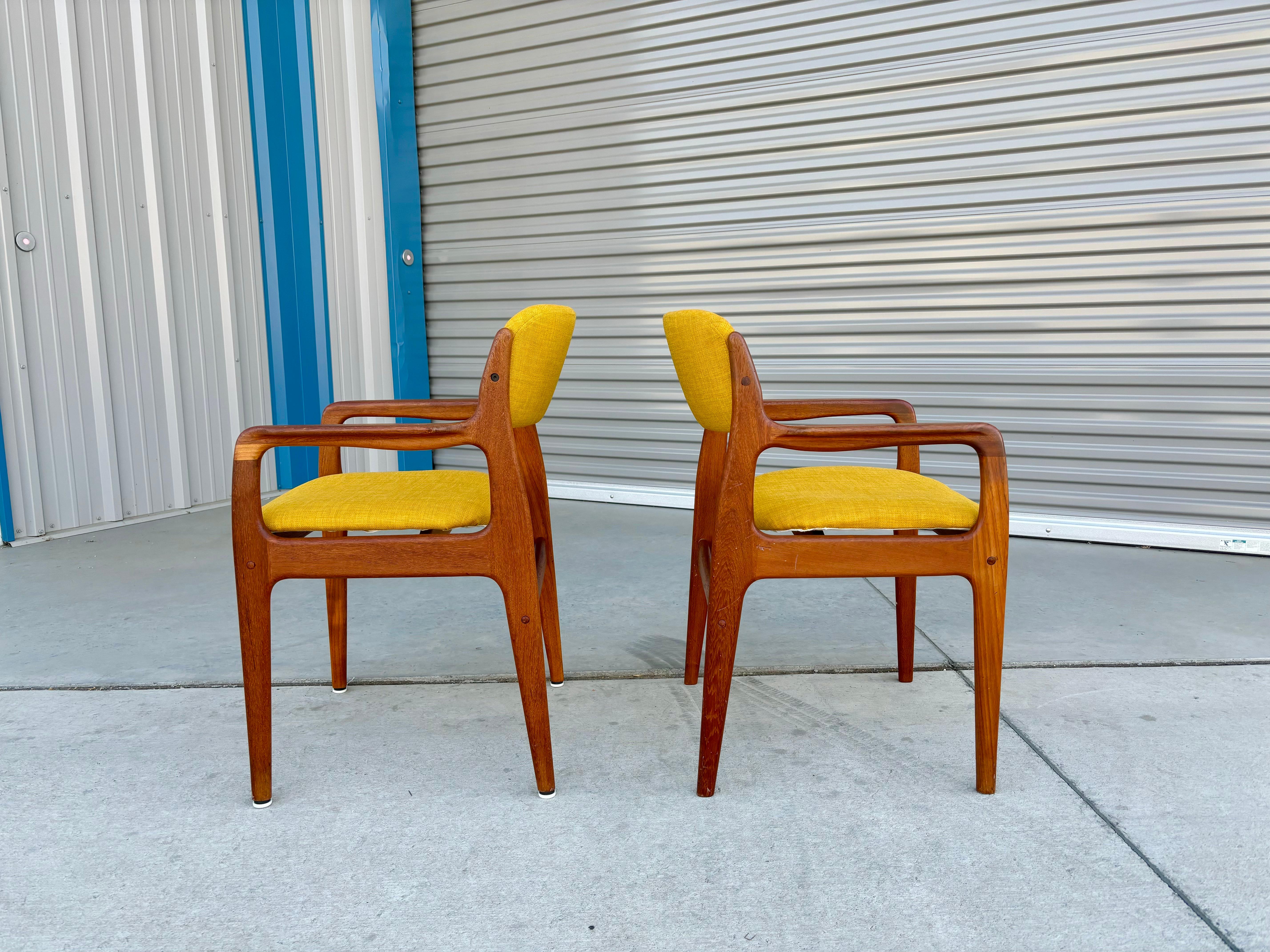1970s Danish Modern Teak Dining Chairs For Sale 5