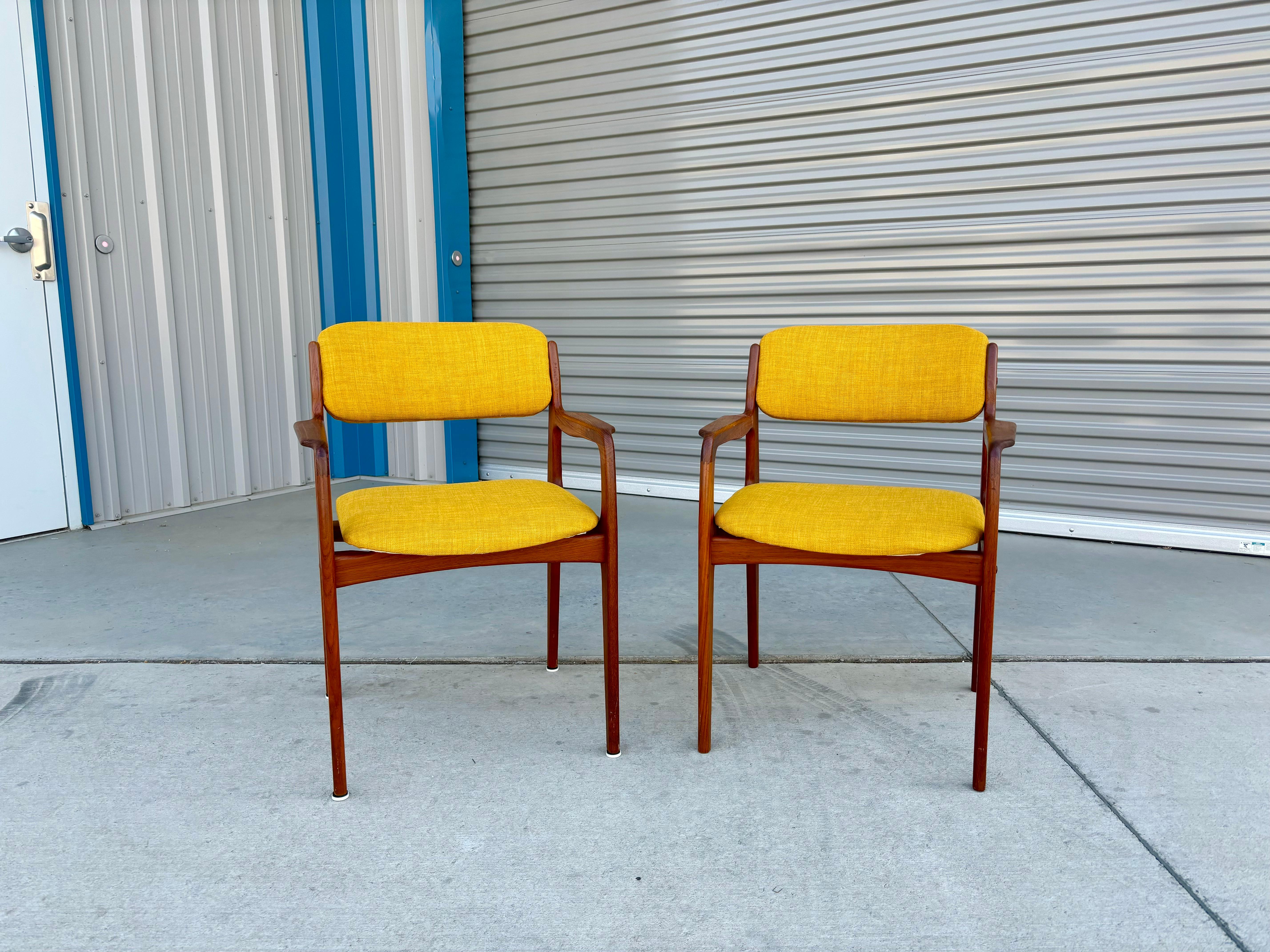 1970s Danish Modern Teak Dining Chairs For Sale 3