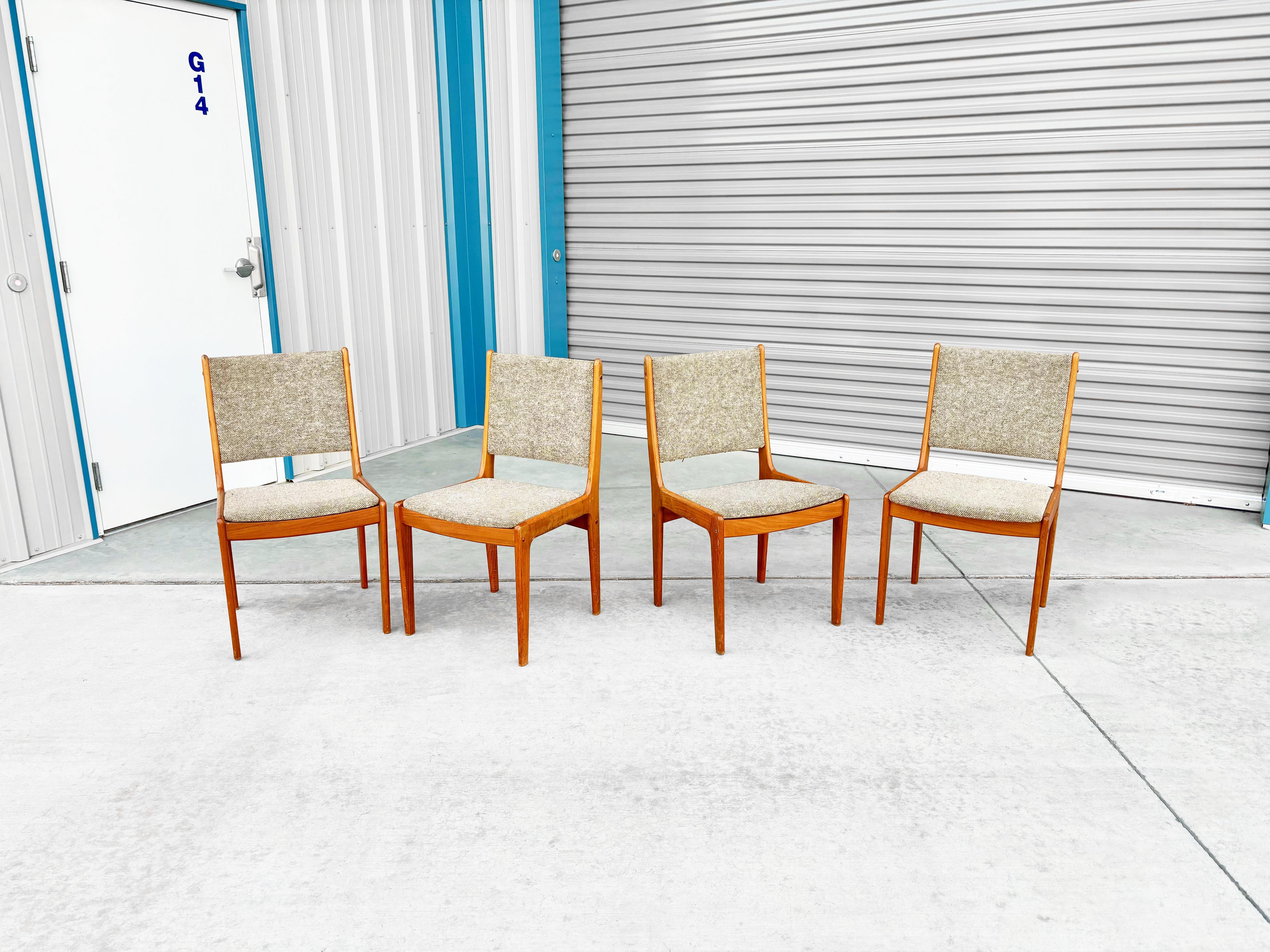 1970s Danish Modern Teak Dining Chairs Styled After Johannes Andersen- Set Of 6 1