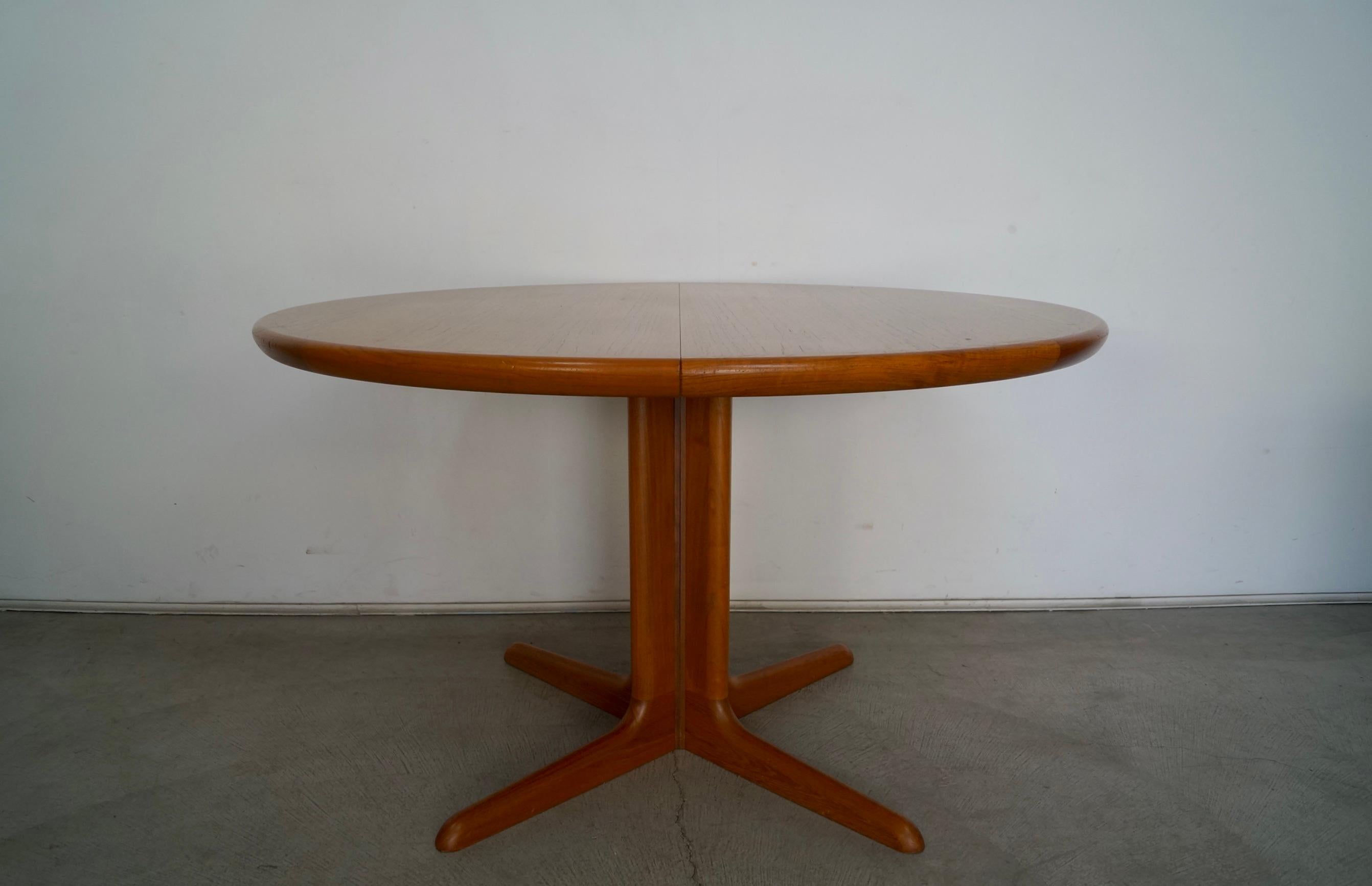 Mid-Century Modern 1970s Danish Modern Teak Dining Table by Skovby