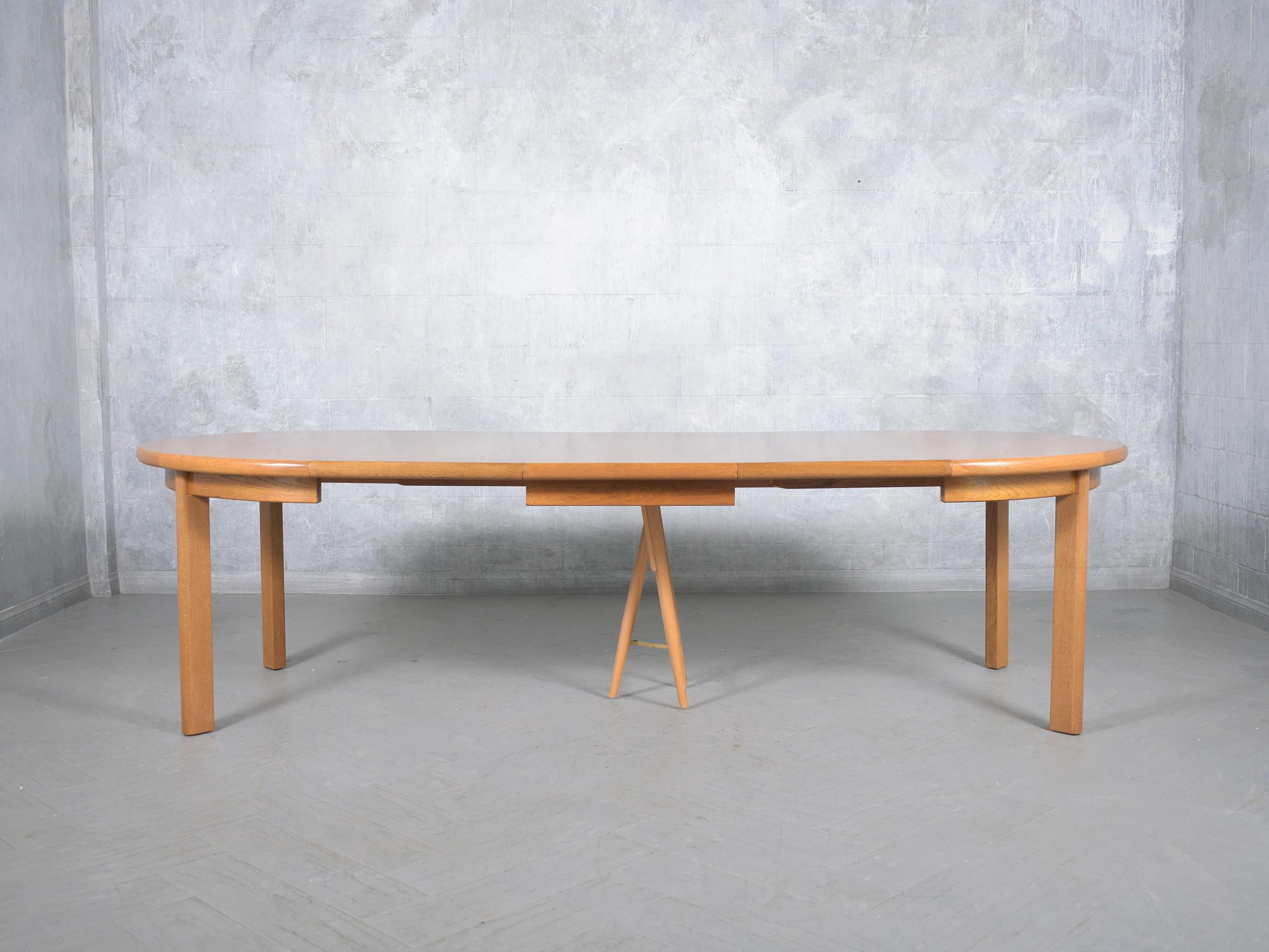 1970s Danish Modern Teak Dining Table with Extendable Leaves For Sale 9