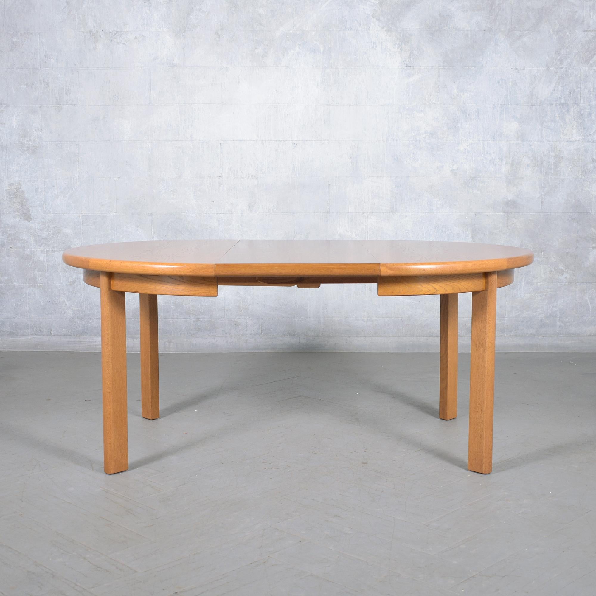 1970s Danish Modern Teak Dining Table with Extendable Leaves For Sale 10
