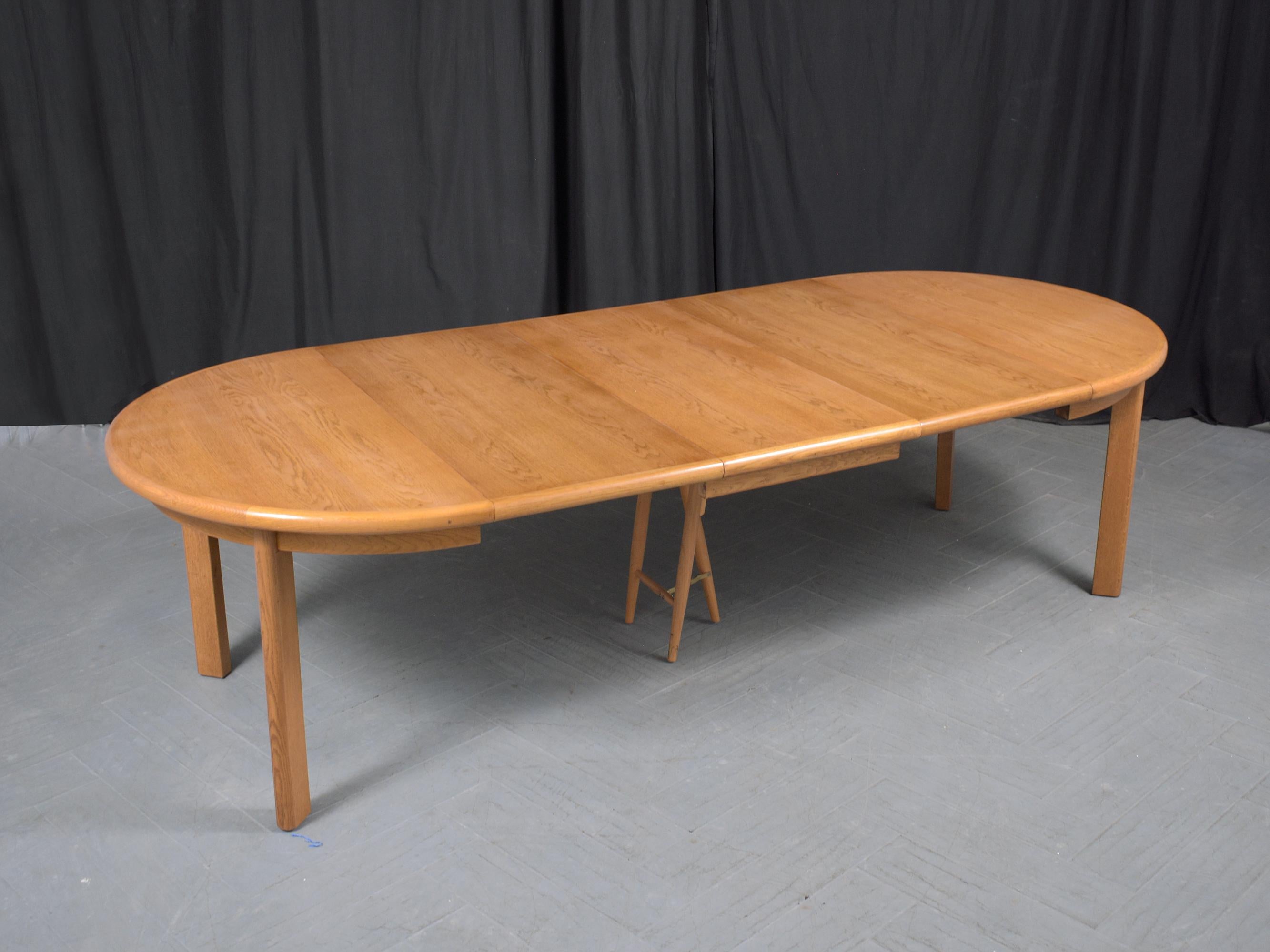 Hand-Crafted 1970s Danish Modern Teak Dining Table with Extendable Leaves For Sale