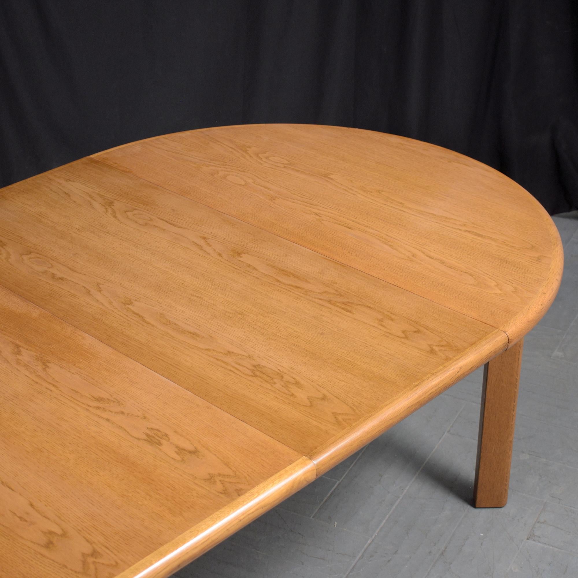 Mid-20th Century 1970s Danish Modern Teak Dining Table with Extendable Leaves For Sale