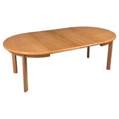 1970s Danish Modern Teak Dining Table with Extendable Leaves