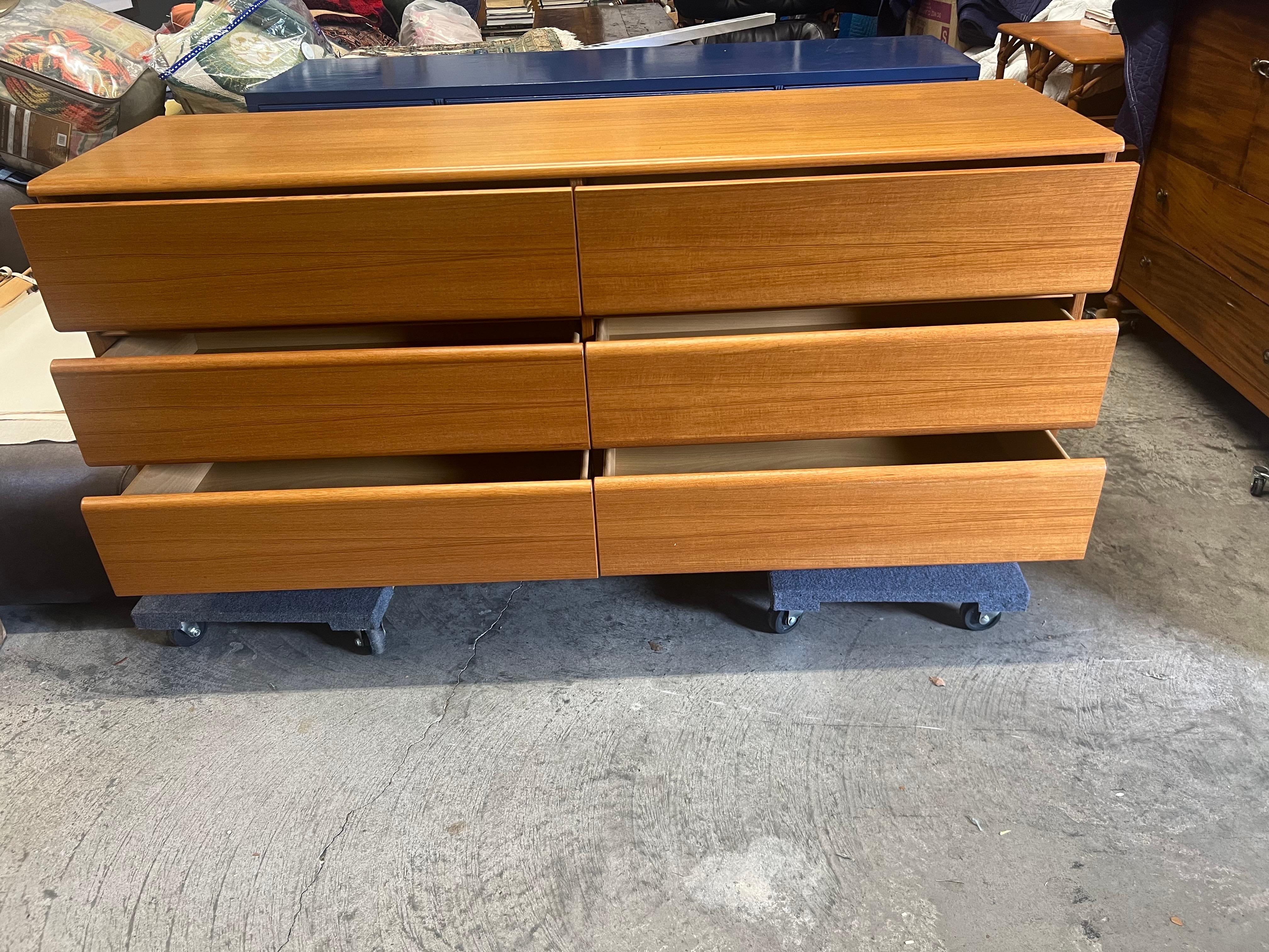 Scandinavian Modern 1970s Danish Modern Teak Double Dresser