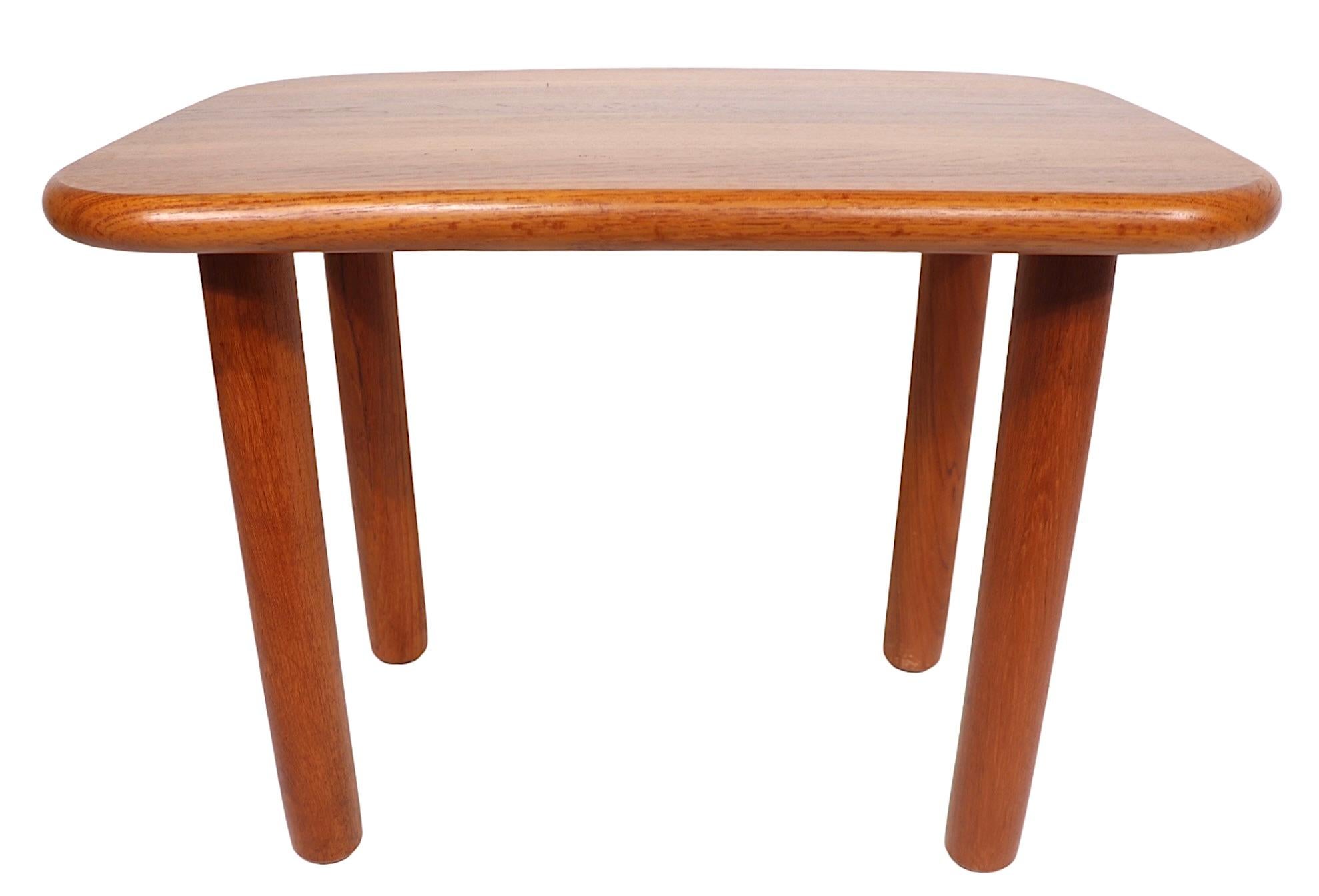 1970's Danish Modern Teak  End Table by Neils Bach For Sale 1