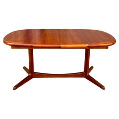Tavolo da pranzo allungabile in teak moderno danese del 1970