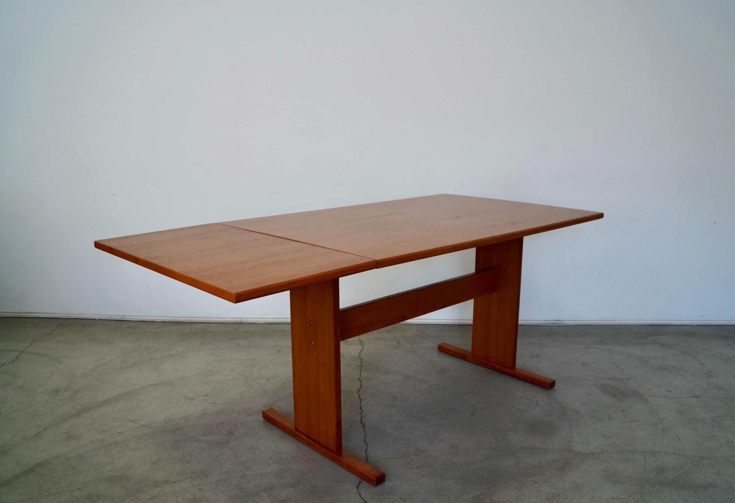 Late 20th Century 1970's Danish Modern Teak Gangso Dining Table For Sale