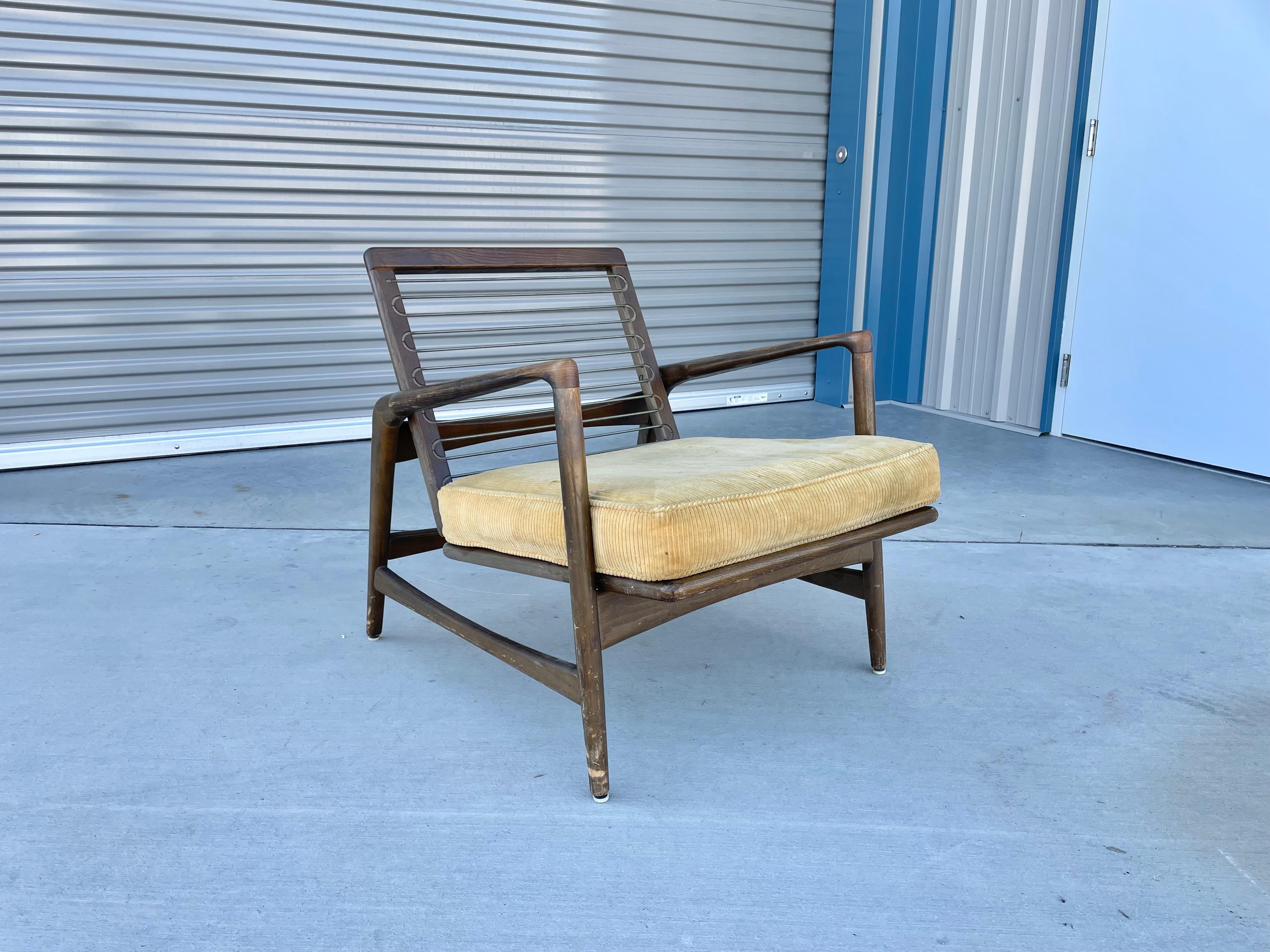 Late 20th Century 1970s Danish Modern Teak Lounge Chair Styled After Ib Kofod Larsen For Sale