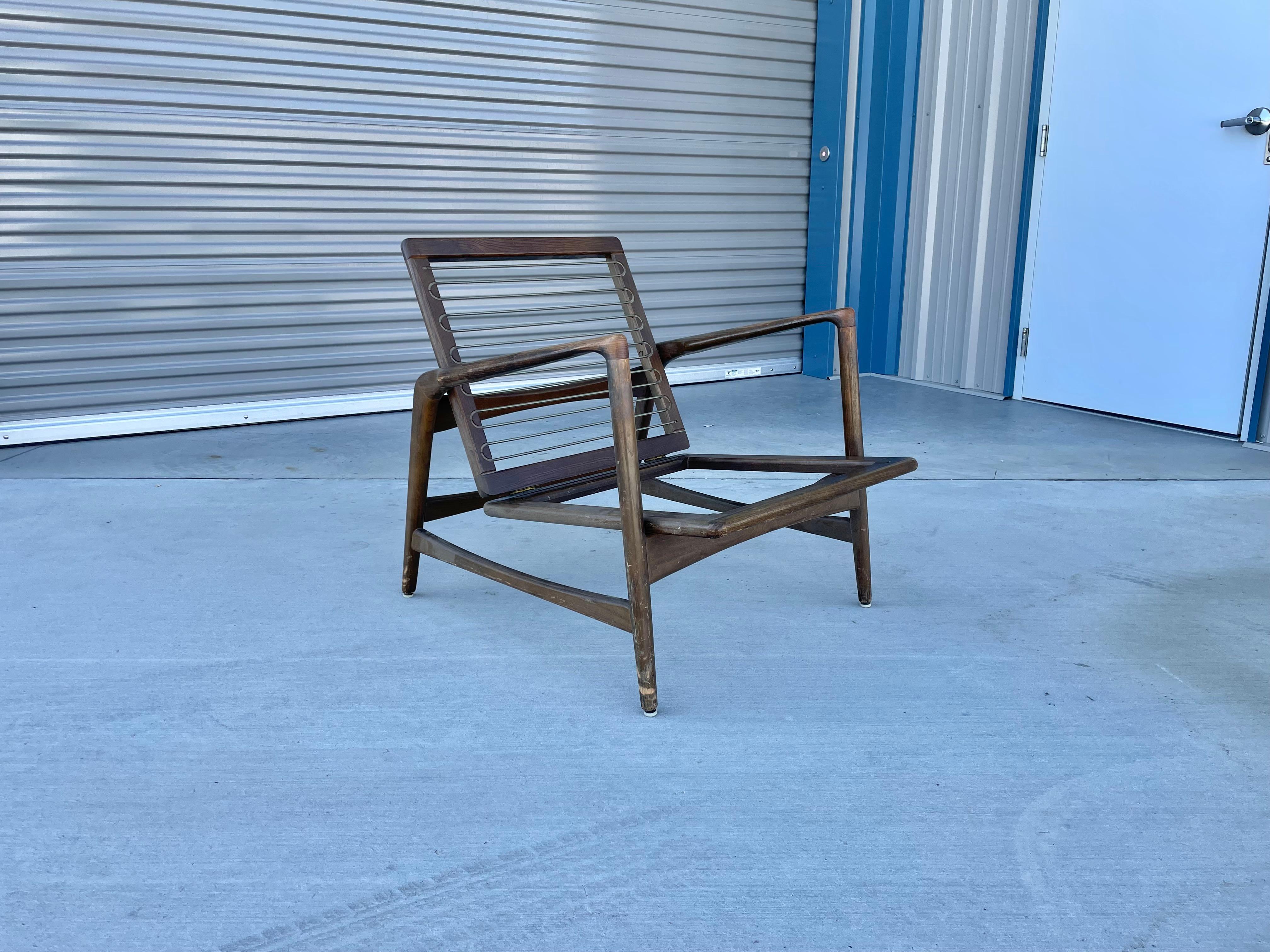 1970s Danish Modern Teak Lounge Chair Styled After Ib Kofod Larsen For Sale 2