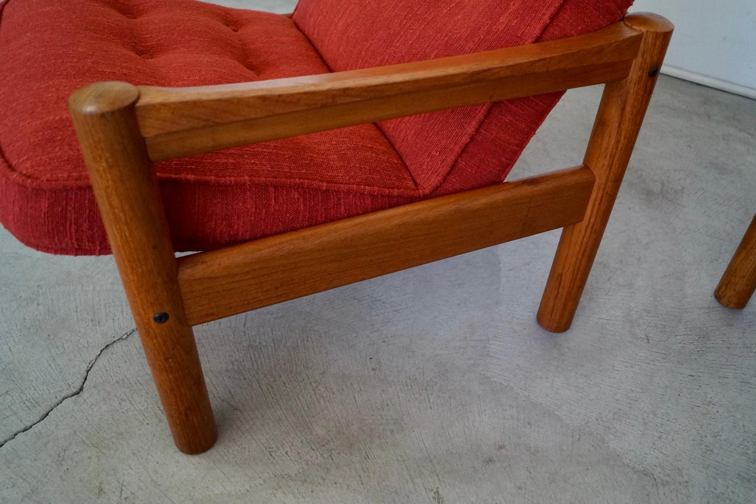 1970's Danish Modern Teak Lounge Chairs by Domino Mobler - a Pair For Sale 9