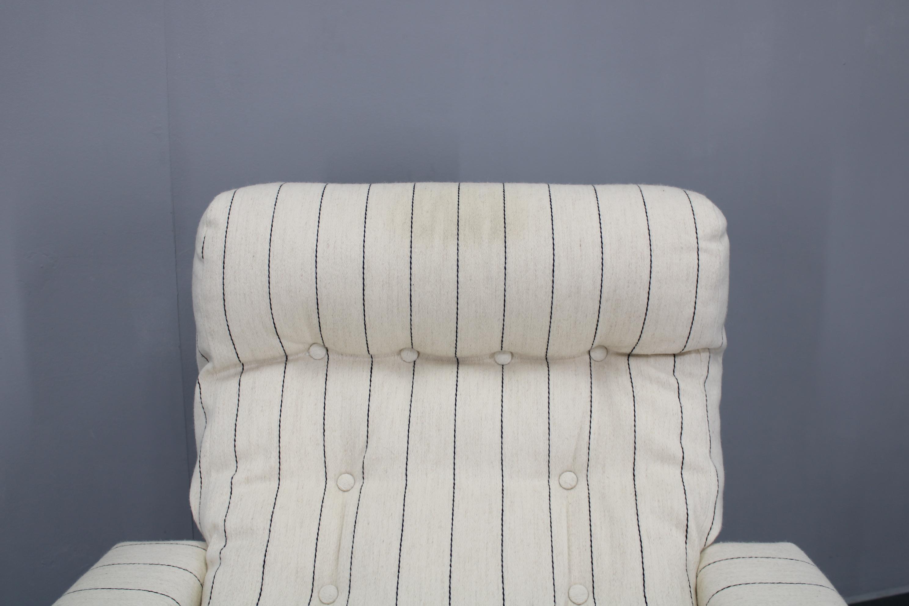 Wool 1970s Danish Oak Armchair For Sale
