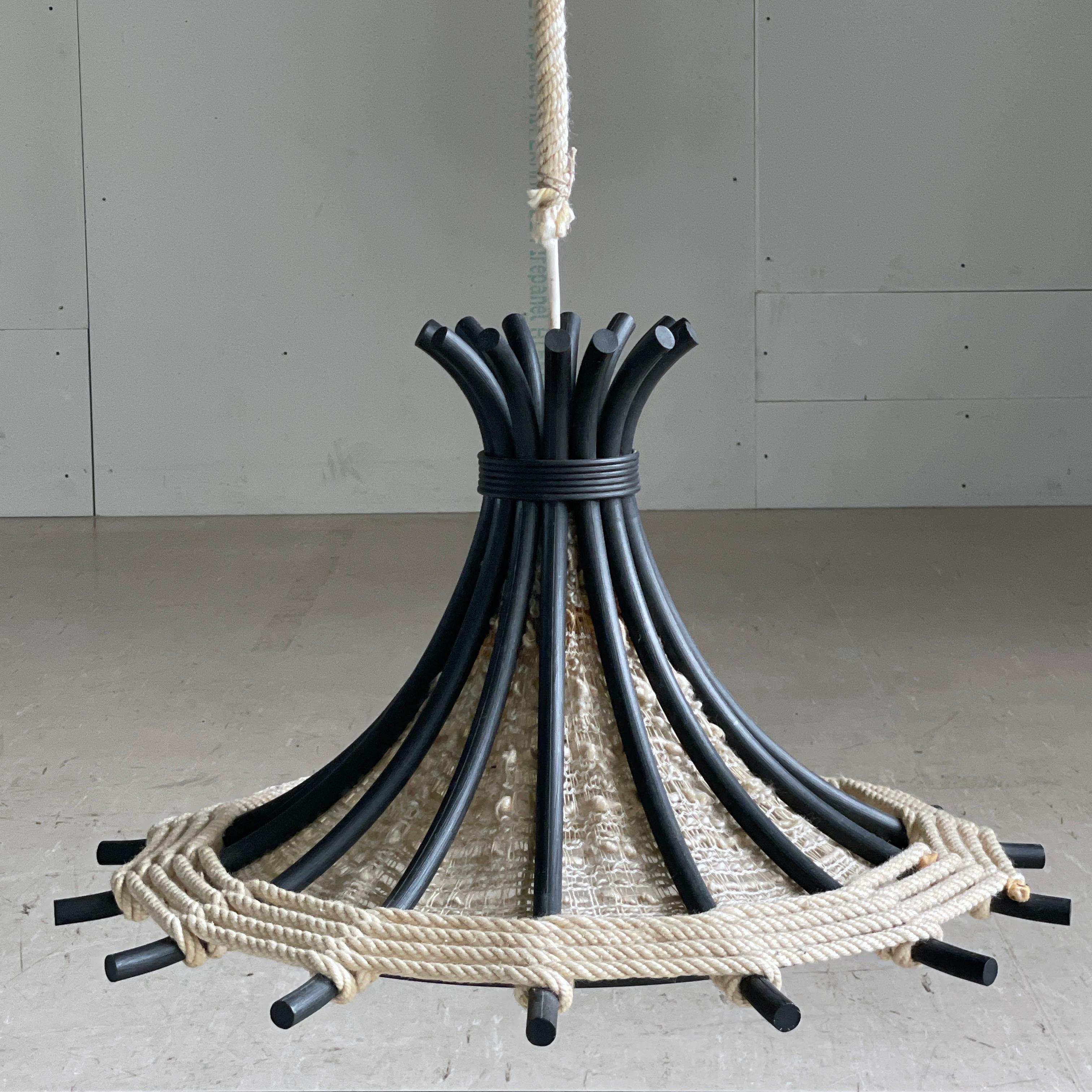 Brutalist 1970's Danish Pendant Lamp For Sale