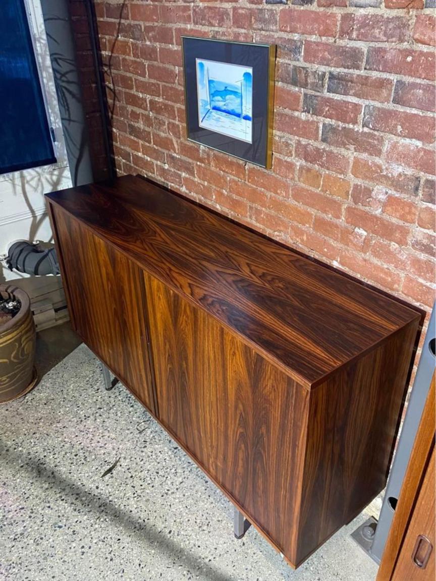 1970s Danish Rosewood Credenza  Cabinet For Sale 1