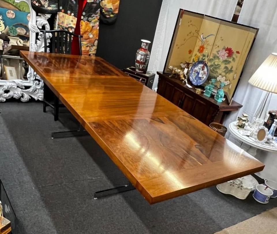 1970s Danish Rosewood Extension Dining Table Attributed to Milo Baughman 4