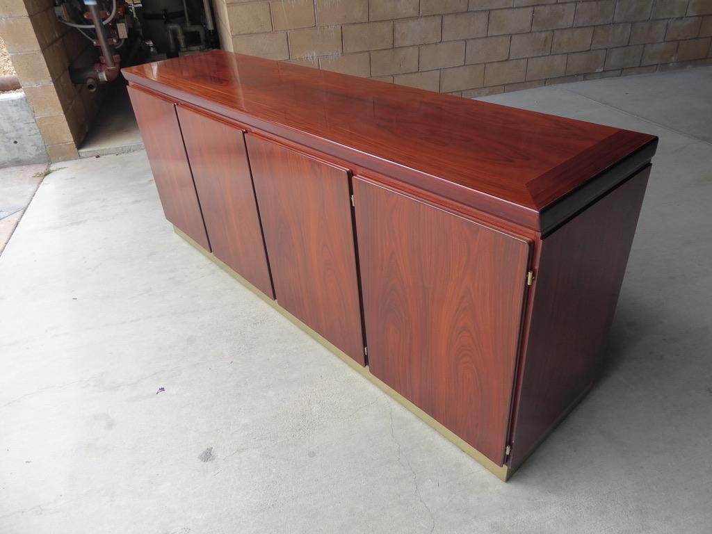 1970s Danish Rosewood Four-Door Sideboard by Skovby In Good Condition For Sale In Palm Springs, CA