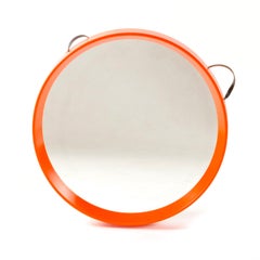 Round Leather Strap Mirror from Denmark