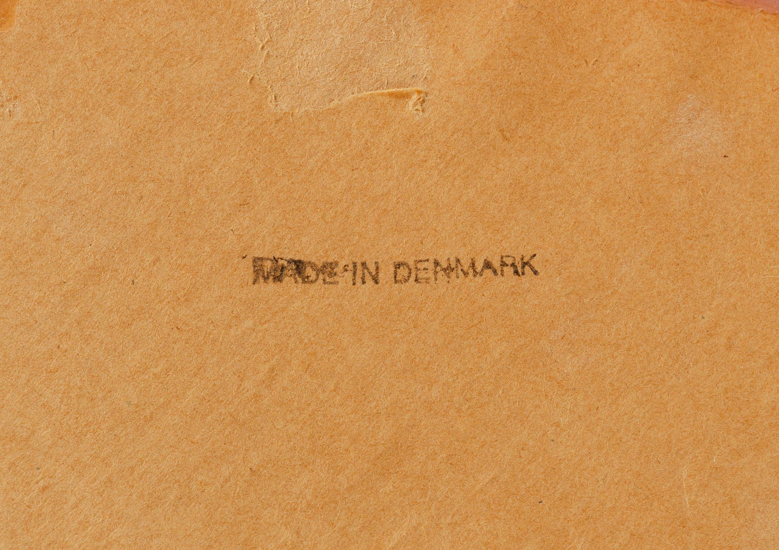 1970er Jahre Dänische Runde Lederband Spiegel (Ende des 20. Jahrhunderts) im Angebot