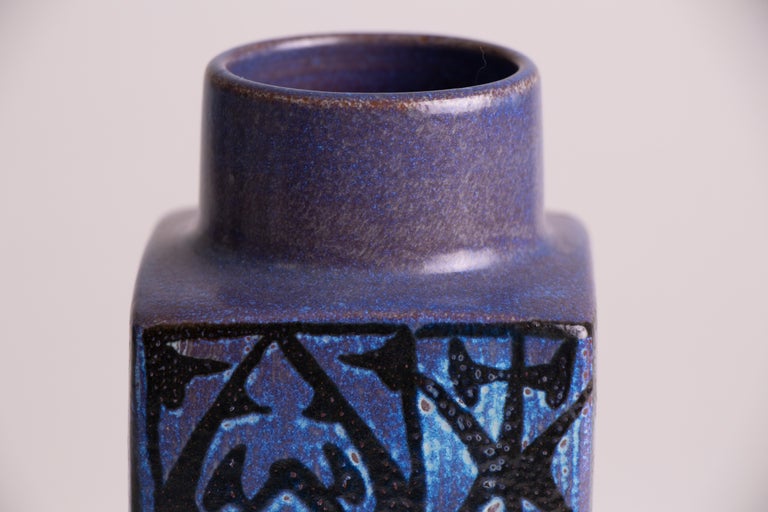 1970s Danish Scandinavian Nils Thorsson Royal Copenhagen Blue Baca Vase ...