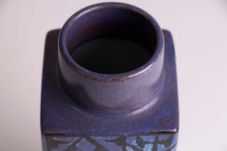 1970s Danish Scandinavian Nils Thorsson Royal Copenhagen Blue Baca Vase ...