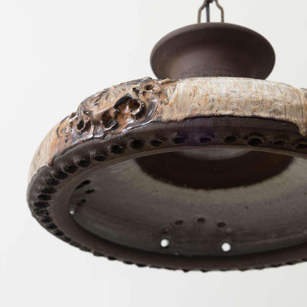 Plafonnier en céramique danoise en grès des années 1970 en vente 2