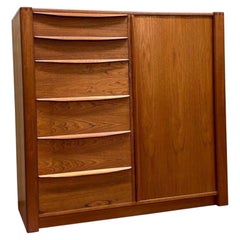 1970s Danish Teak Armoire  Dresser