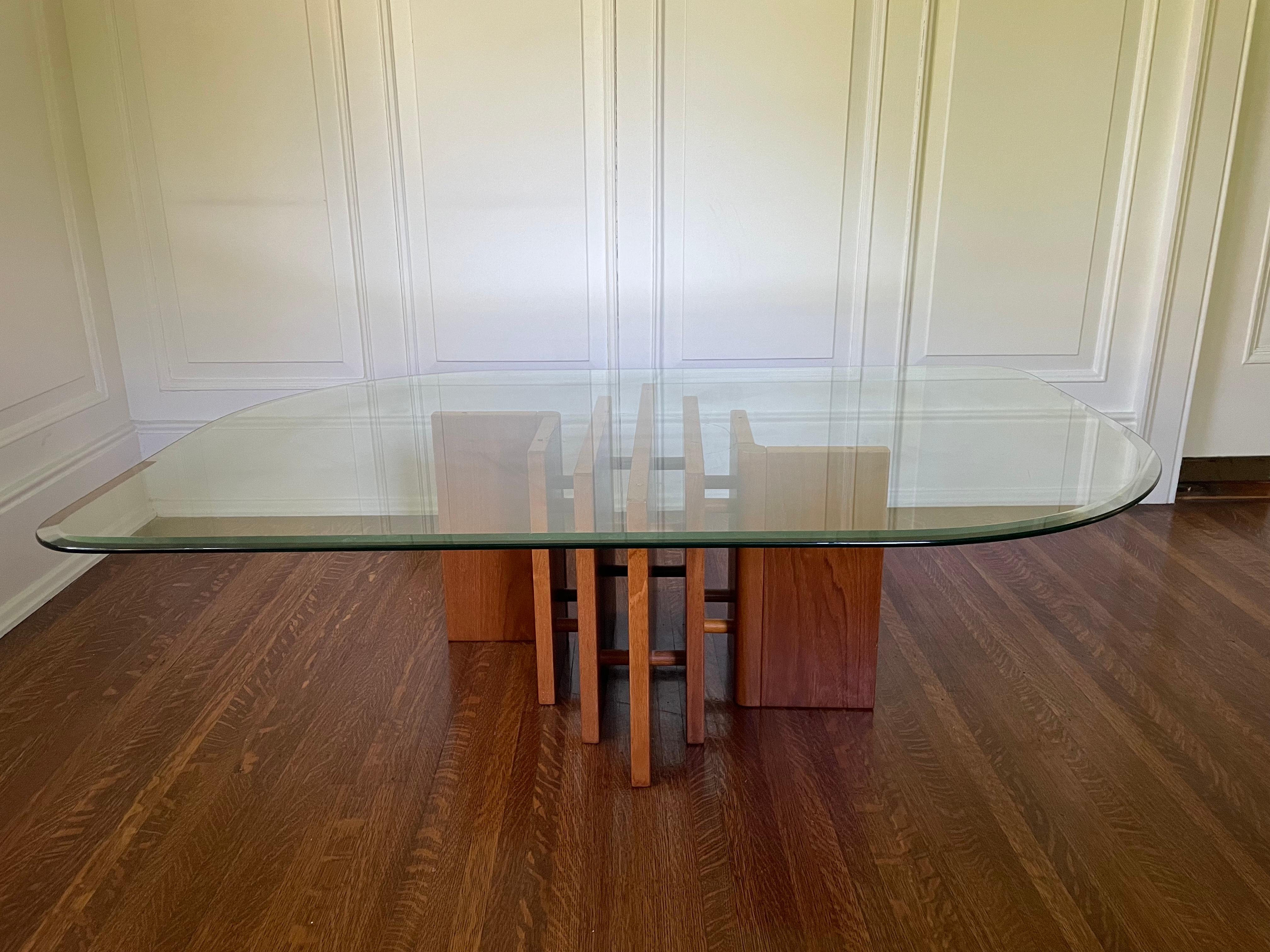 Rare and dramatic coffee table! Great statement piece! Often mis-labeled, and doesn't have a makers mark I can see. From my research I am convinced it's Gustav Gaarde but in any case, this is a GORGEOUS piece.

We have found this to be a Danish Teak