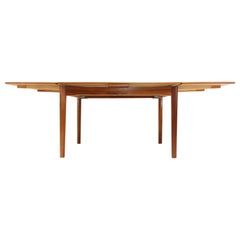 1970s Danish Teak Extending Dining Table by BRDR Furbo Midcentury