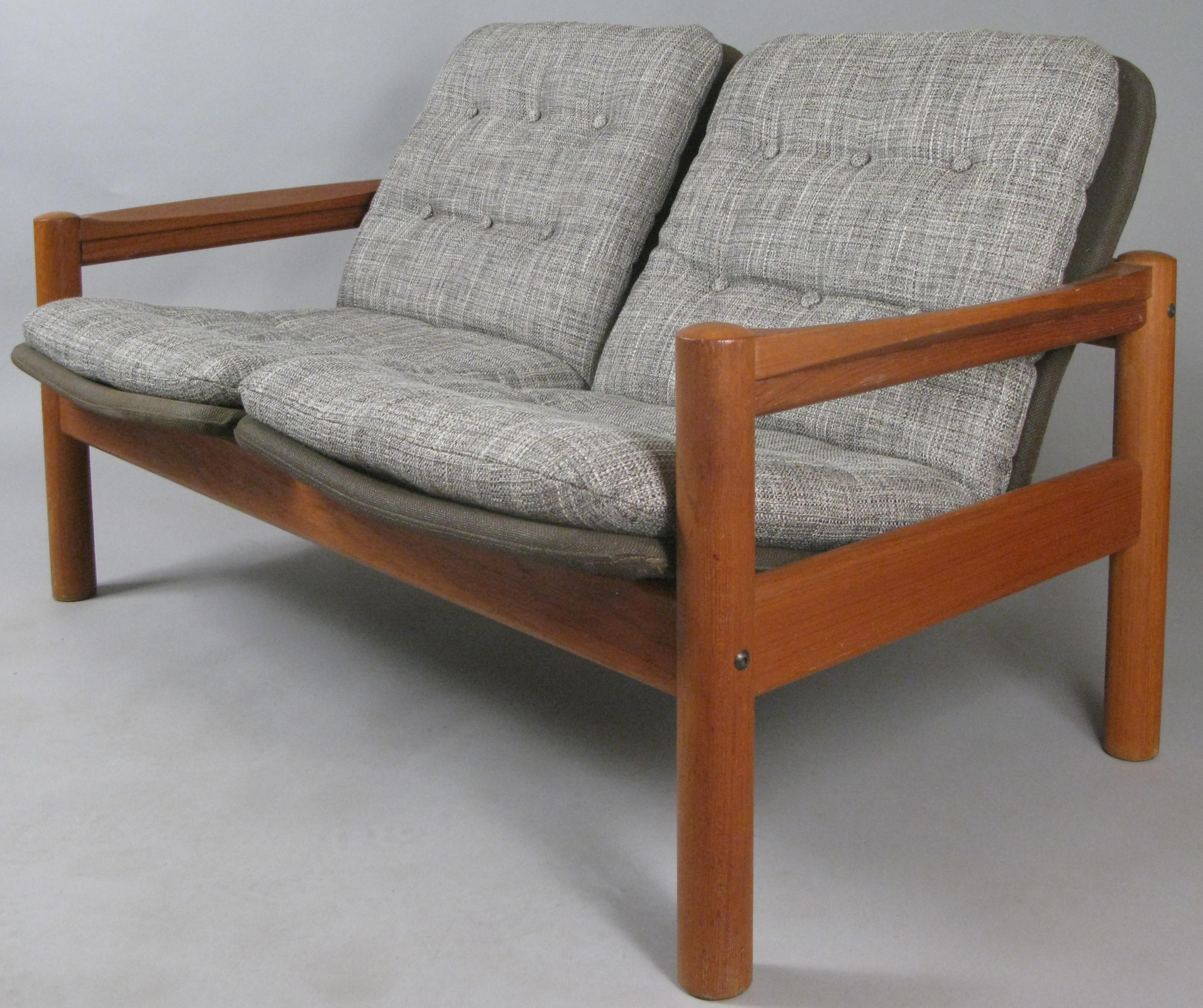 1970s Danish Teak Sofa by Domino Mobler In Good Condition In Hudson, NY