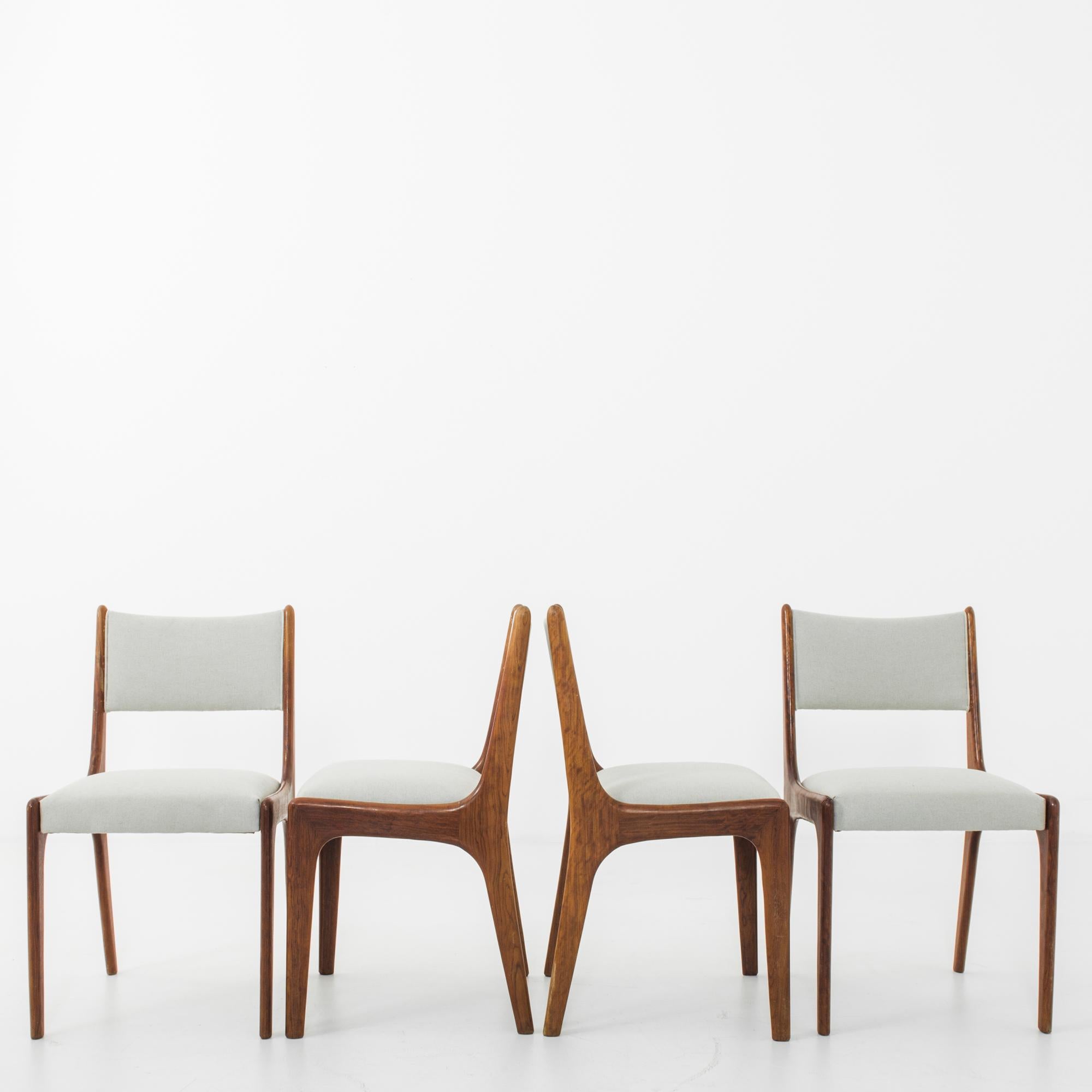 teak upholstered dining room chairs