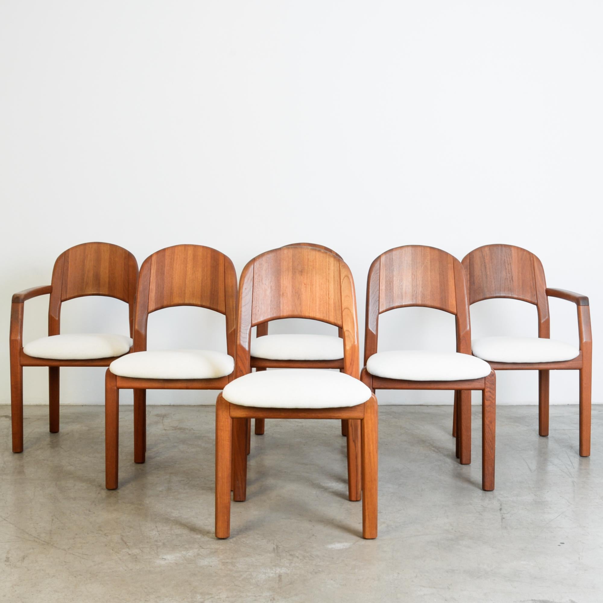 1970s Danish Teak Upholstered Dining Chairs, Set of Six 11