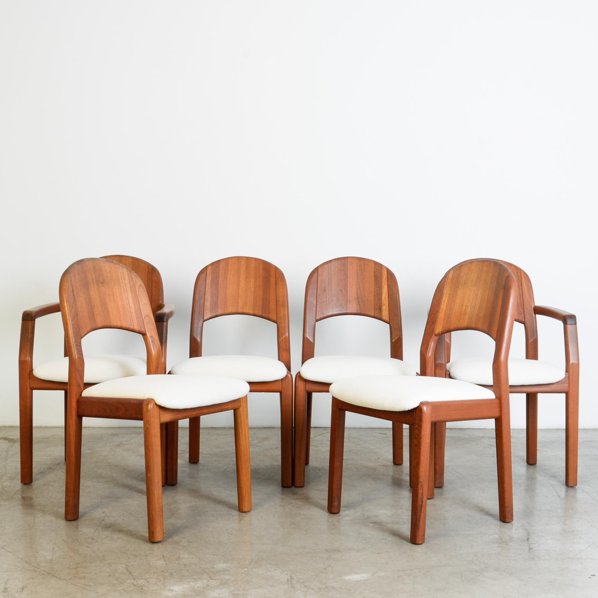 teak upholstered dining room chairs