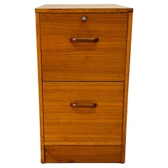 1970s Danish Teak Wood Filing Cabinet