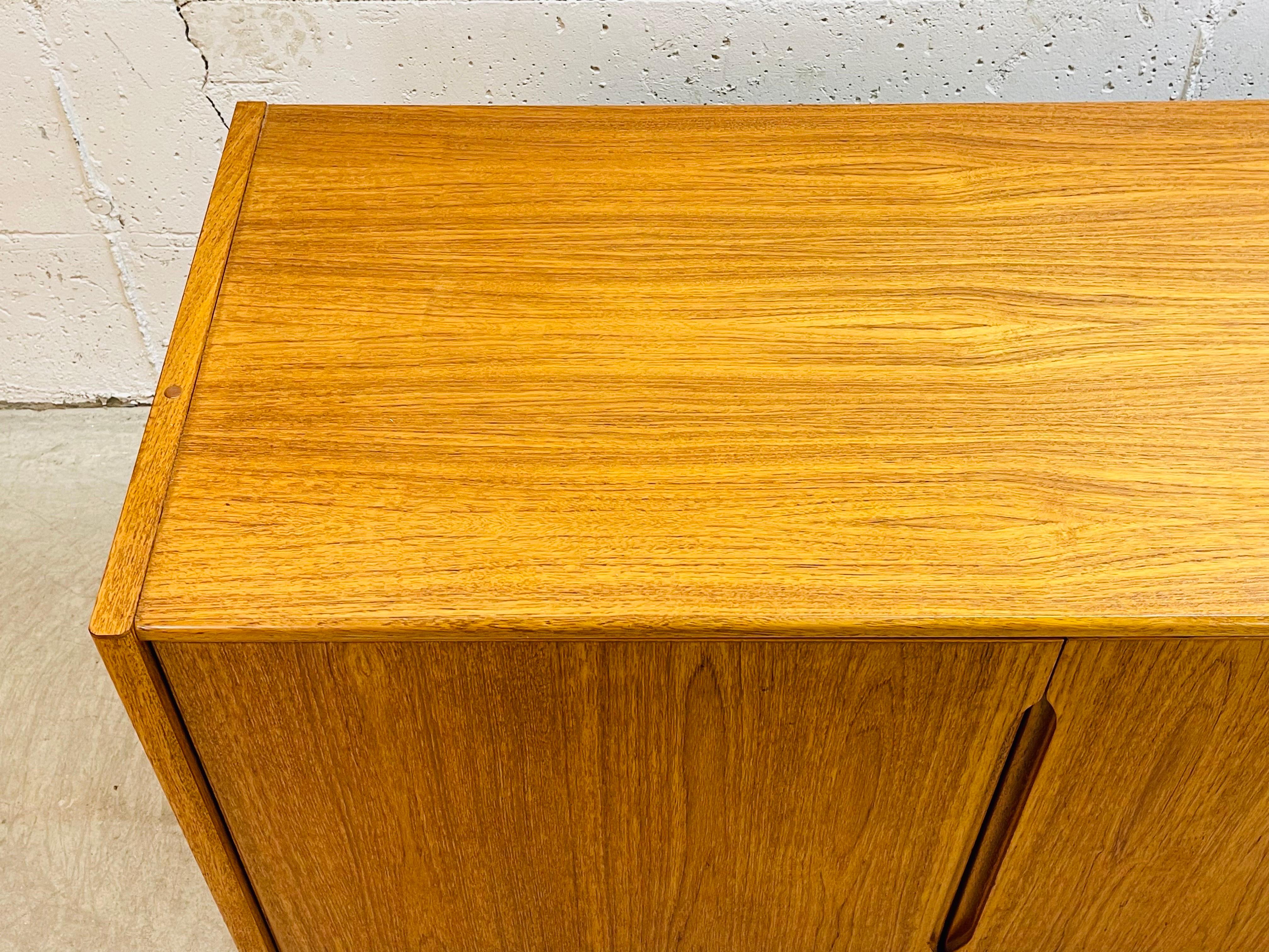 Scandinavian Modern 1970s Danish Teak Wood Storage Cabinet For Sale