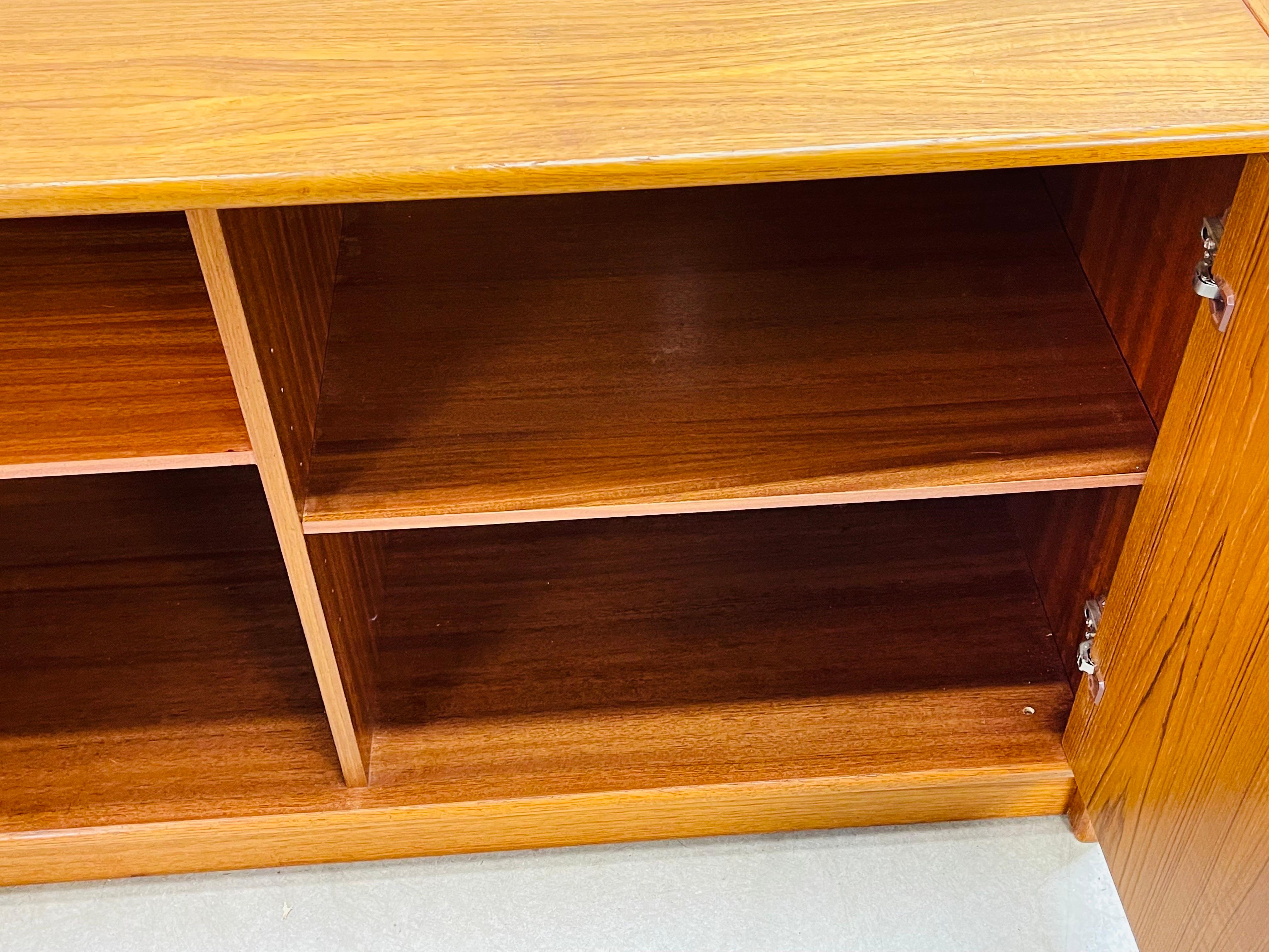 1970s Danish Teak Wood Storage Cabinet For Sale 2