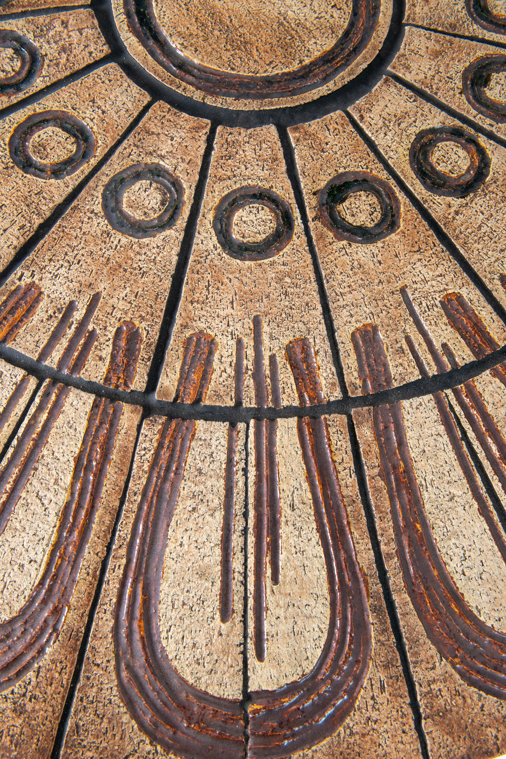 Fine XX secolo Piano in piastrelle danese degli anni '70  e tavolino in teak, Ox Art in vendita