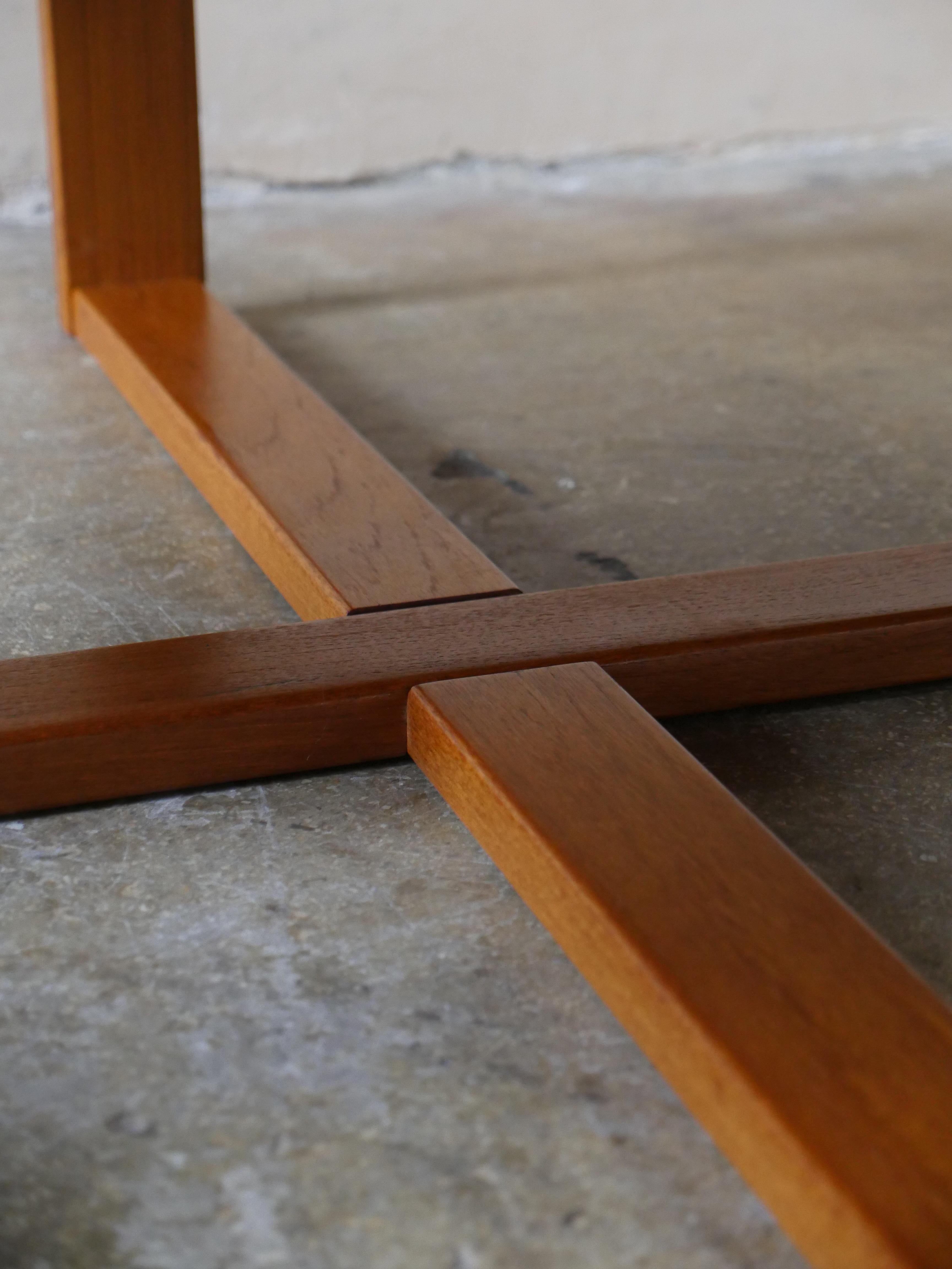 1970s Danish Tile-Top & Teak Brutalist Coffee Table by Trioh Møbelfabrik For Sale 7