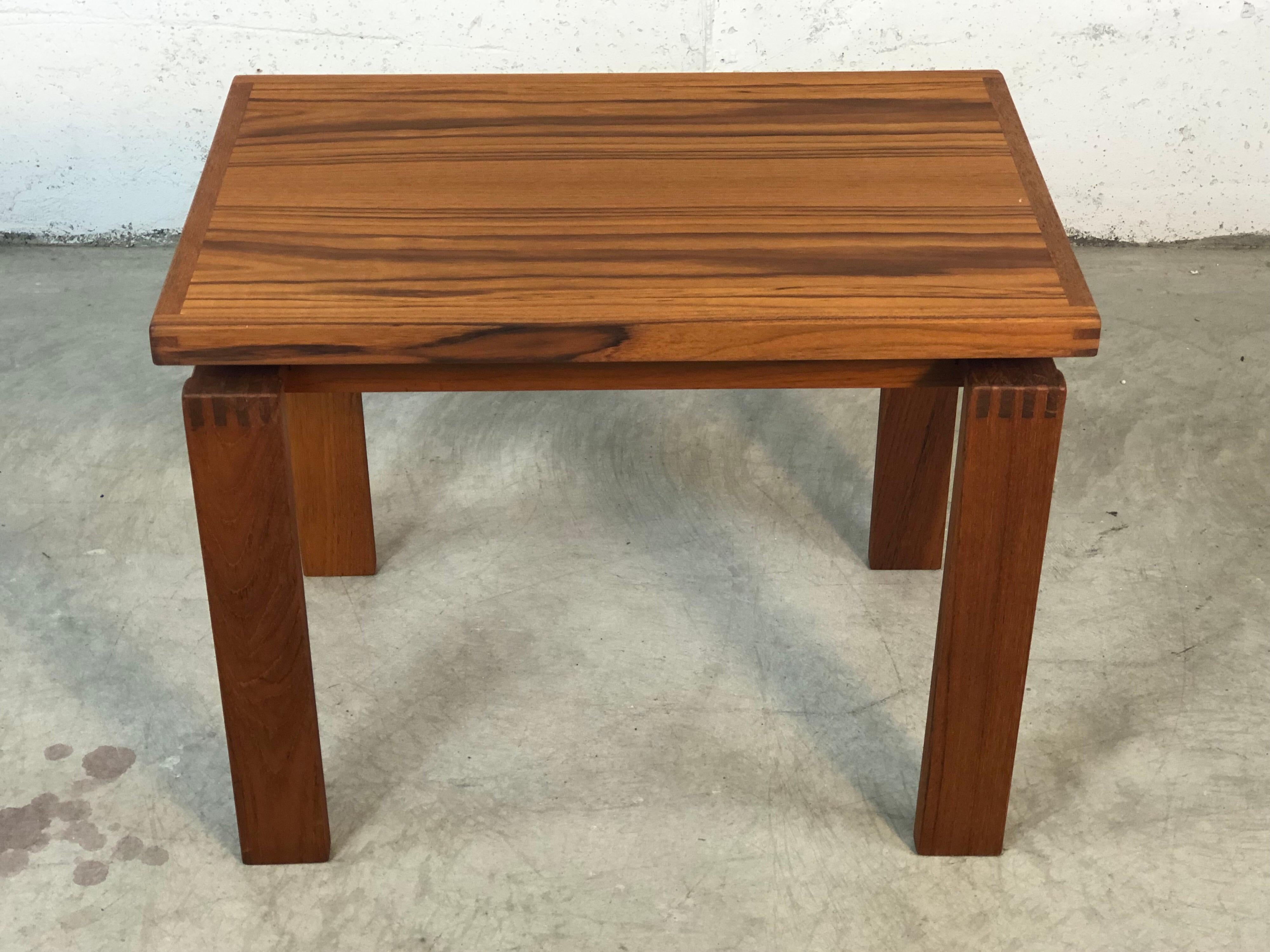 1970s Danish Trioh Teak Side Table For Sale 1
