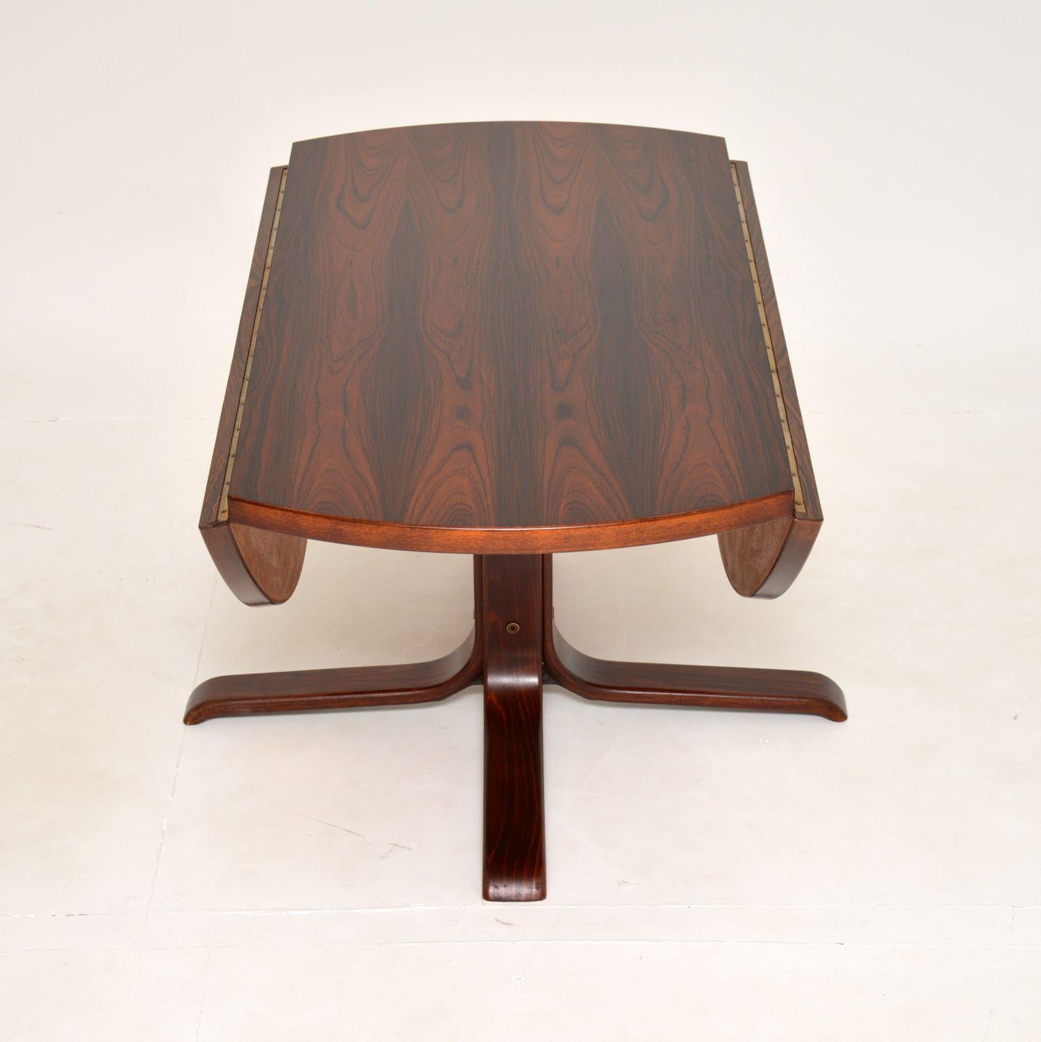 Mid-Century Modern 1970's Danish Vintage Drop Leaf Coffee Table