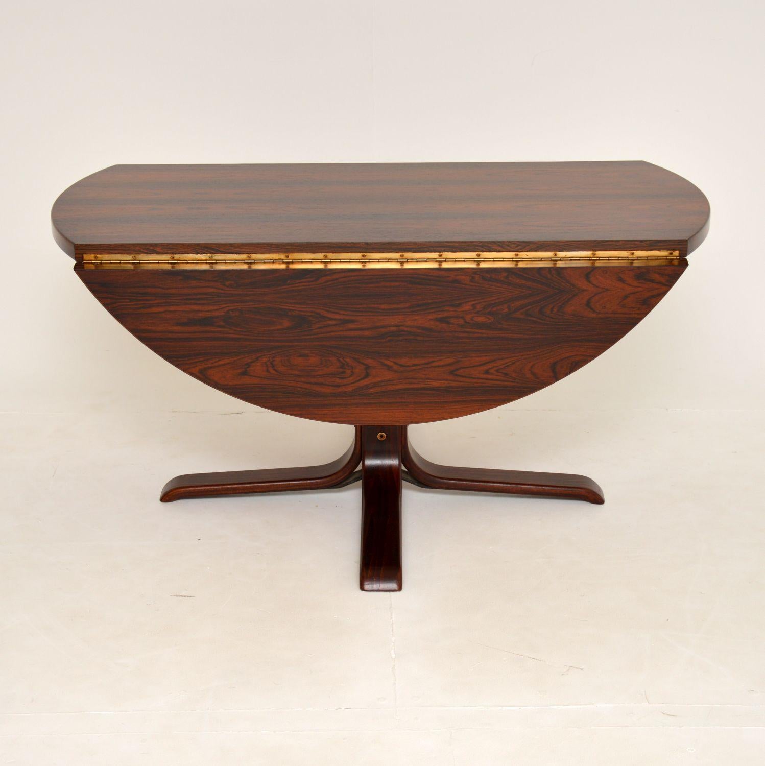 Wood 1970's Danish Vintage Drop Leaf Coffee Table