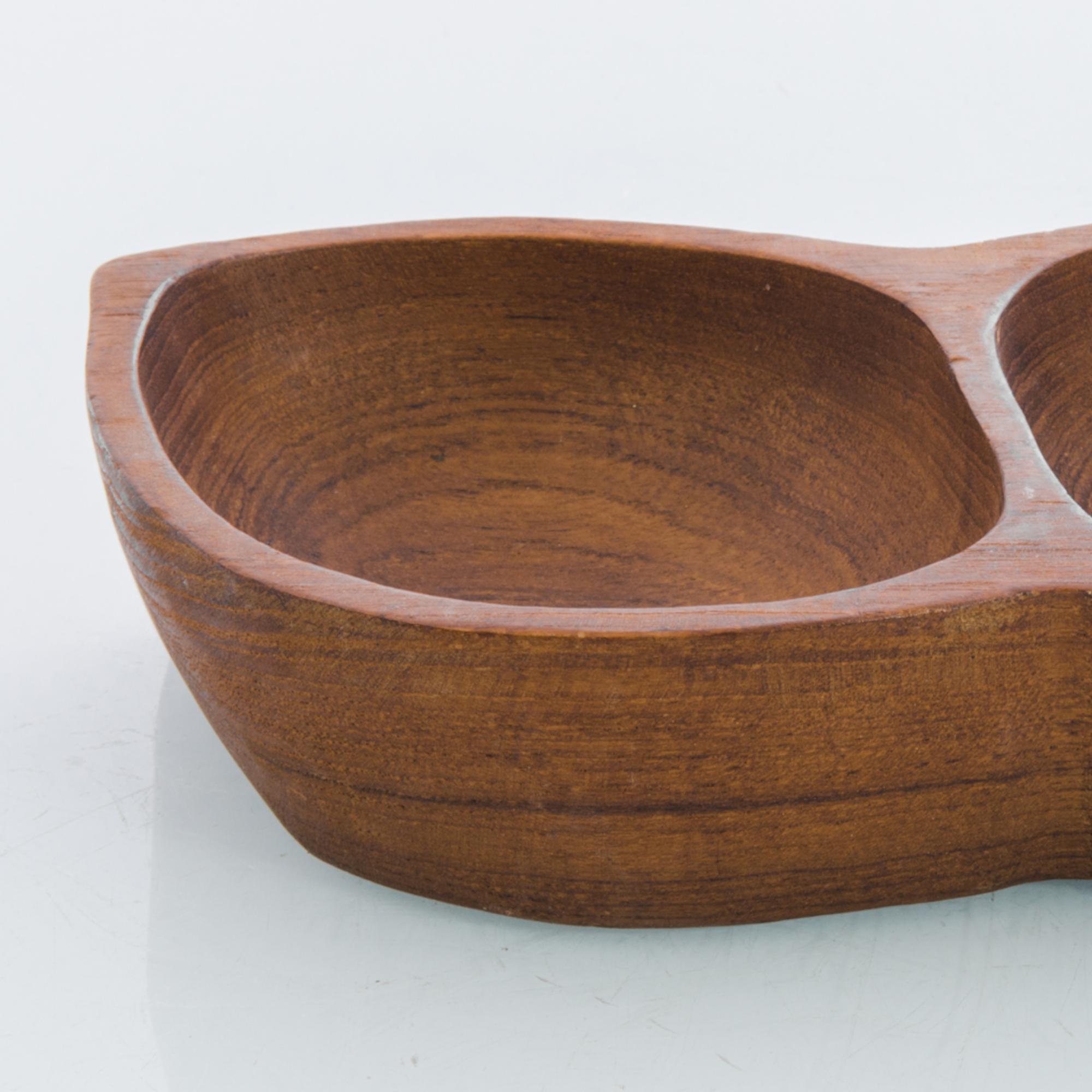 Scandinavian Modern 1970s Danish Wooden Bowl For Sale