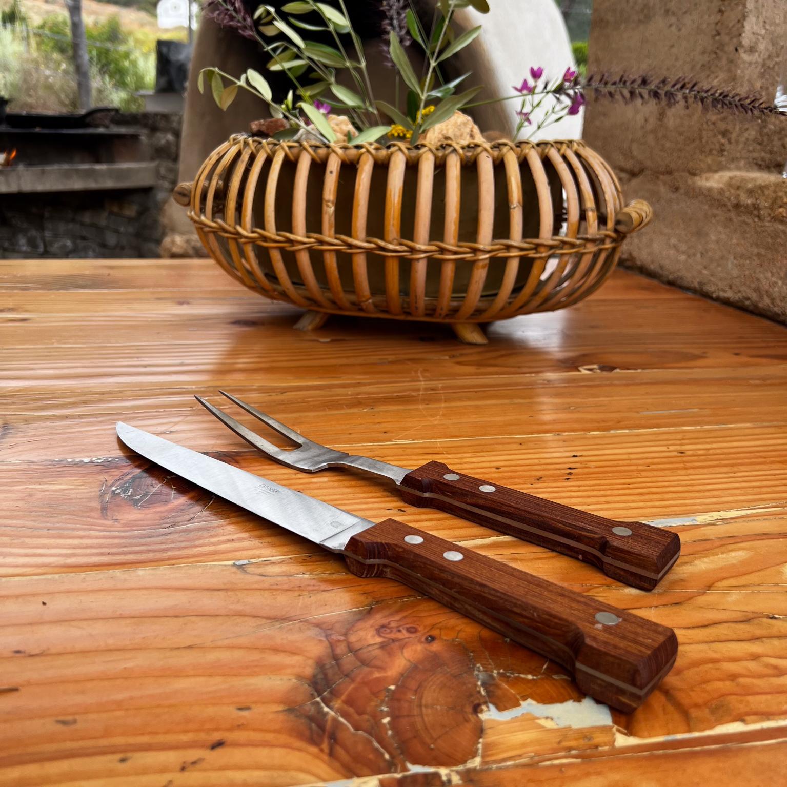 1970s Dansk Carving Set Gunnar Cyren Cutlery Knife & Fork Boxed Denmark 5