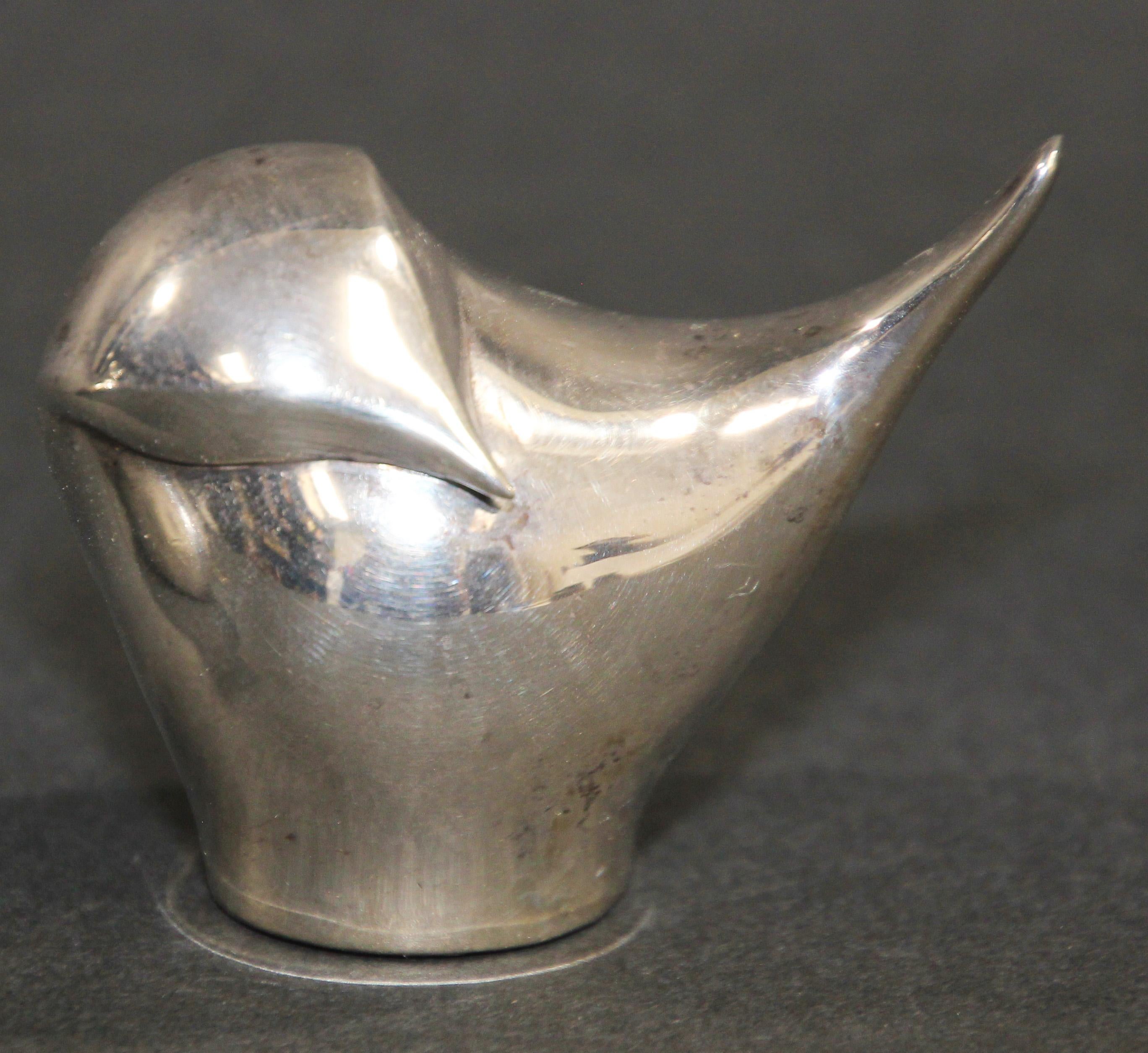 Scandinavian Modern 1970s Dansk Modernist Animals Paperweights Silver Plated by Gunnar Cyren 